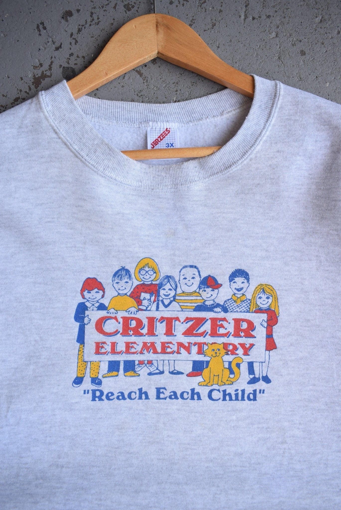 Vintage 90s Critzer Elementary Crewneck (XXL) - Retrospective Store