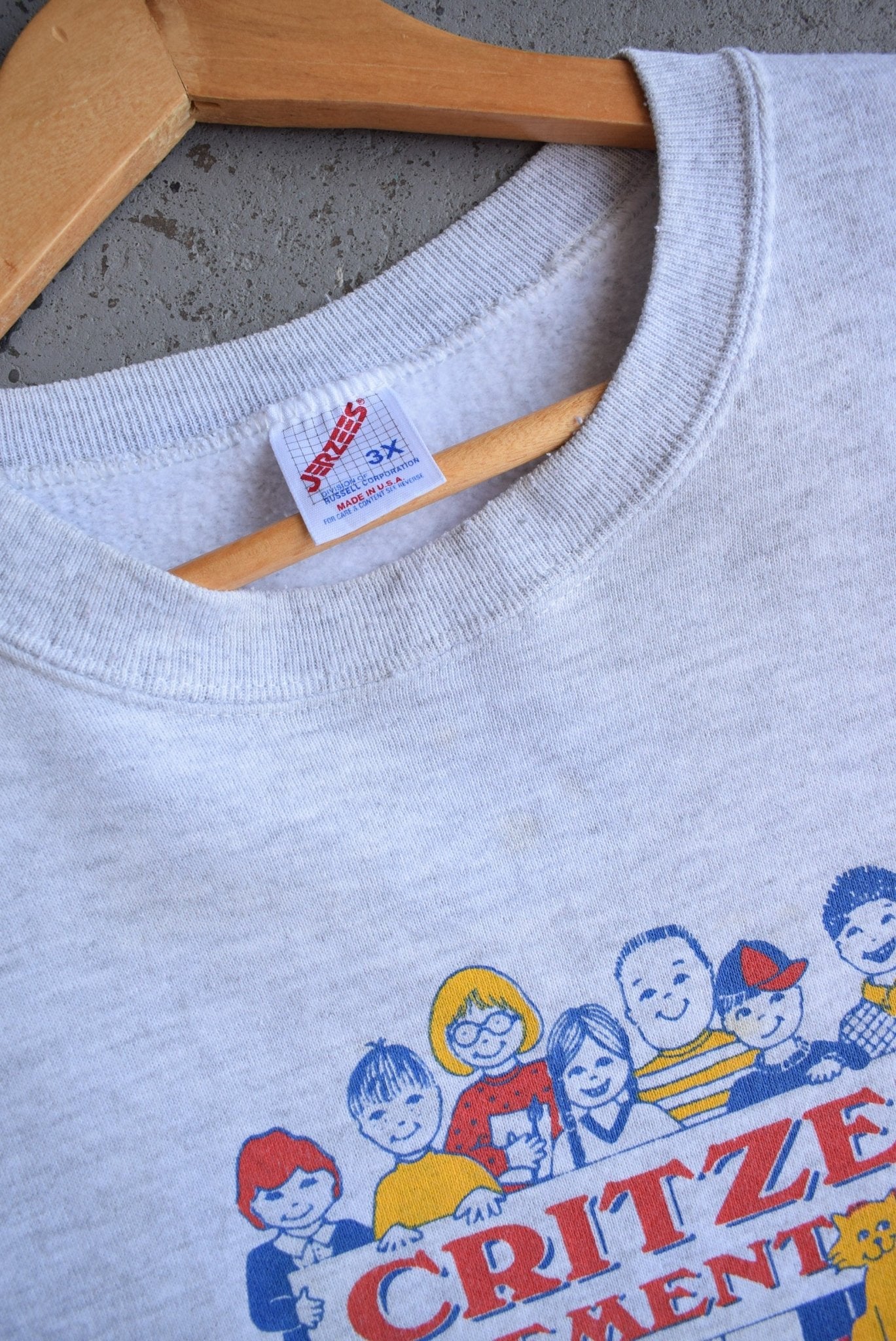 Vintage 90s Critzer Elementary Crewneck (XXL) - Retrospective Store