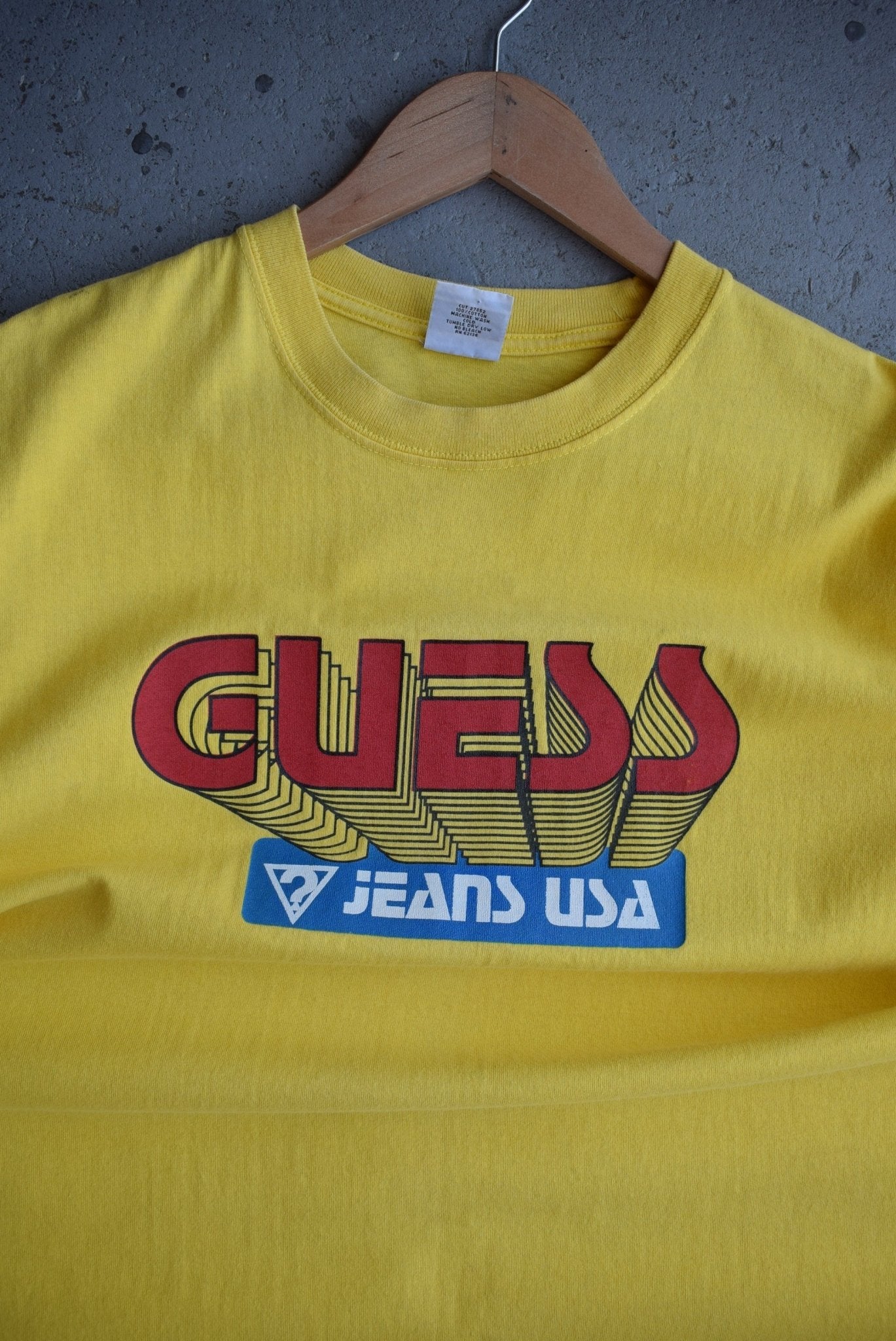 Vintage 90s Guess Jeans USA Spellout Tee (XL) - Retrospective Store