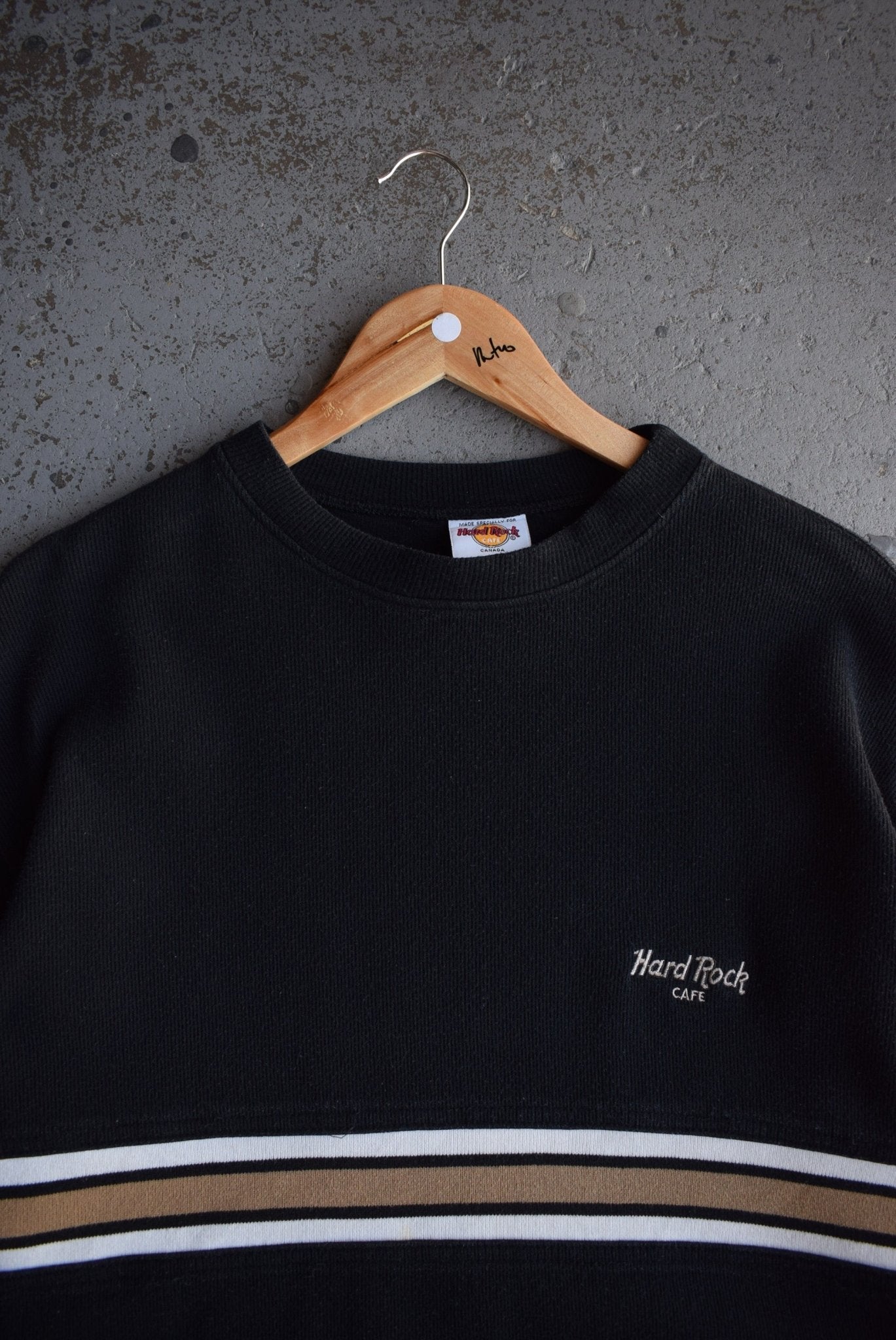 Vintage 90s Hard Rock Cafe Embroidered Crewneck (L) - Retrospective Store