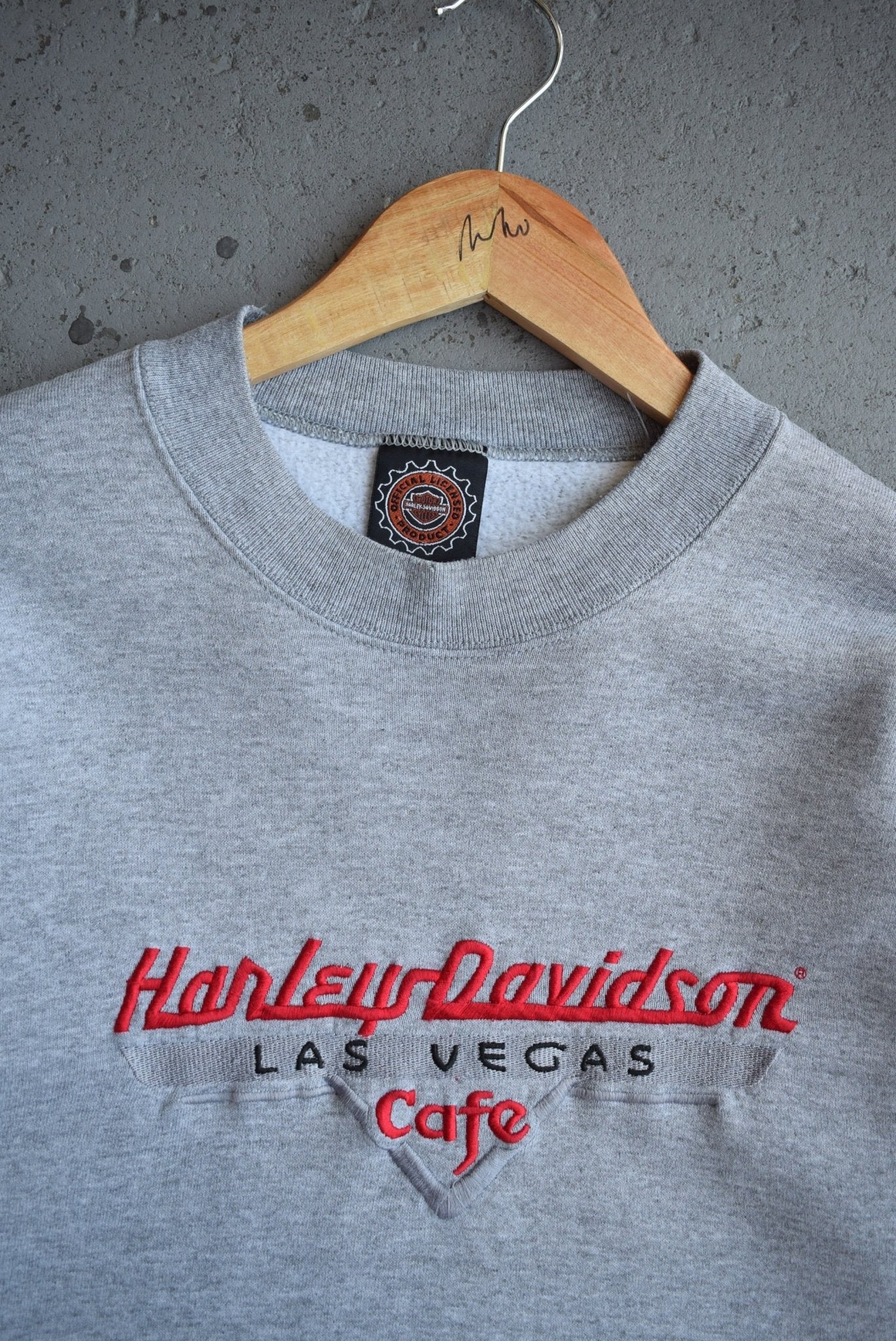 Vintage 90s Harley Davidson Cafe Embroidered Crewneck (L) - Retrospective Store