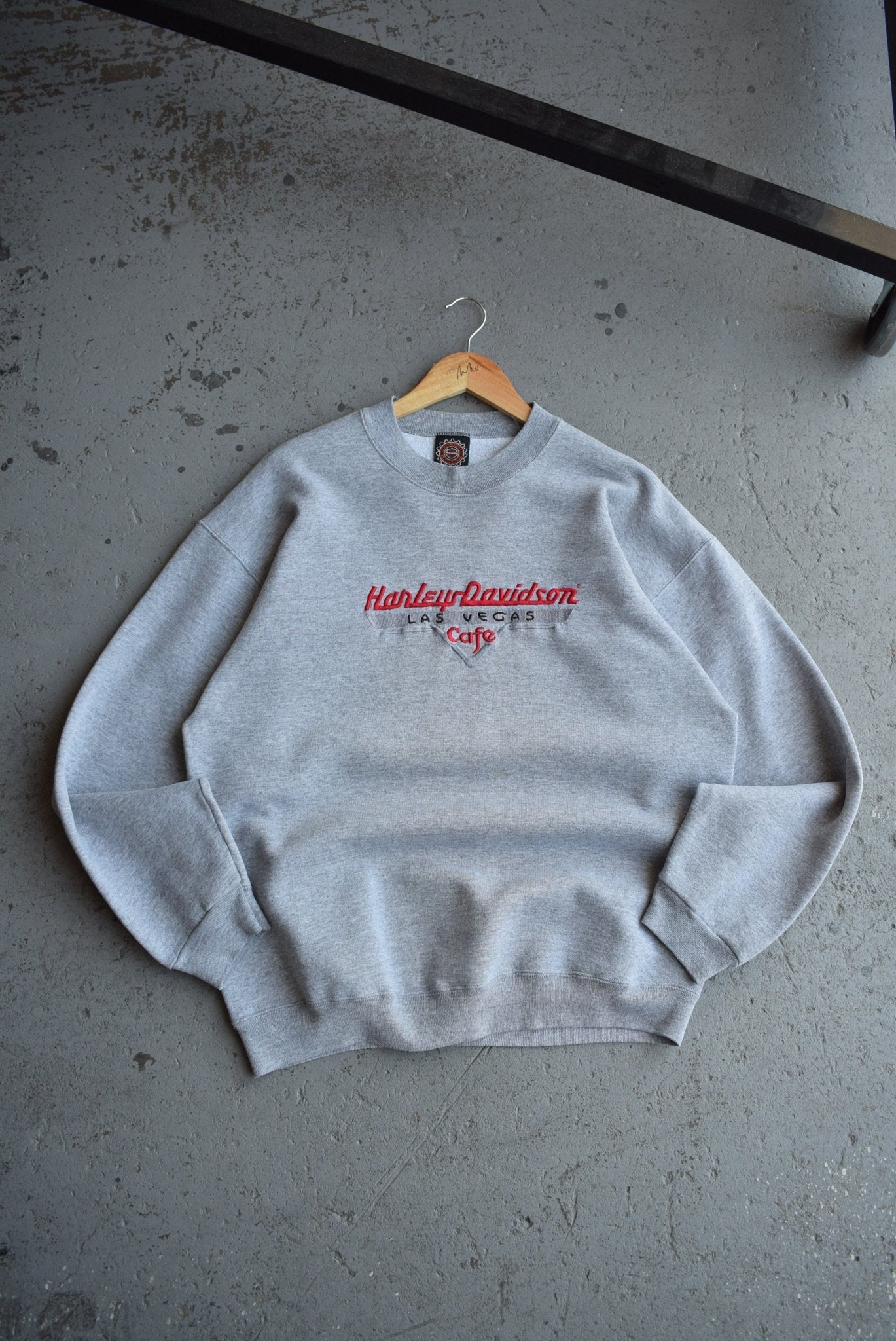 Vintage 90s Harley Davidson Cafe Embroidered Crewneck (L) - Retrospective Store