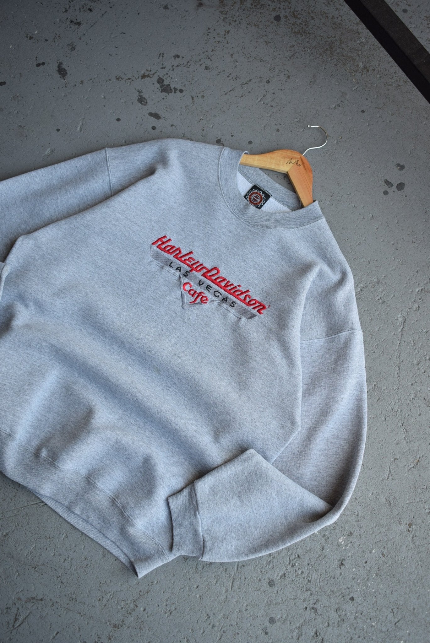 Vintage 90s Harley Davidson Cafe Embroidered Crewneck (L) - Retrospective Store