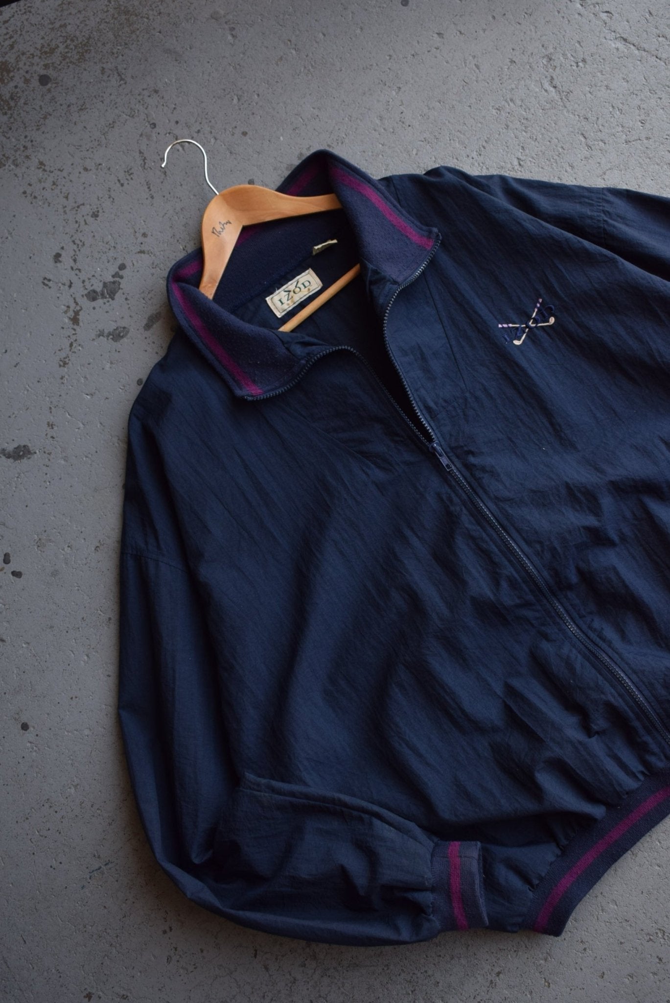 Vintage 90s IZOD Embroidered Spellout Jacket (XL) - Retrospective Store