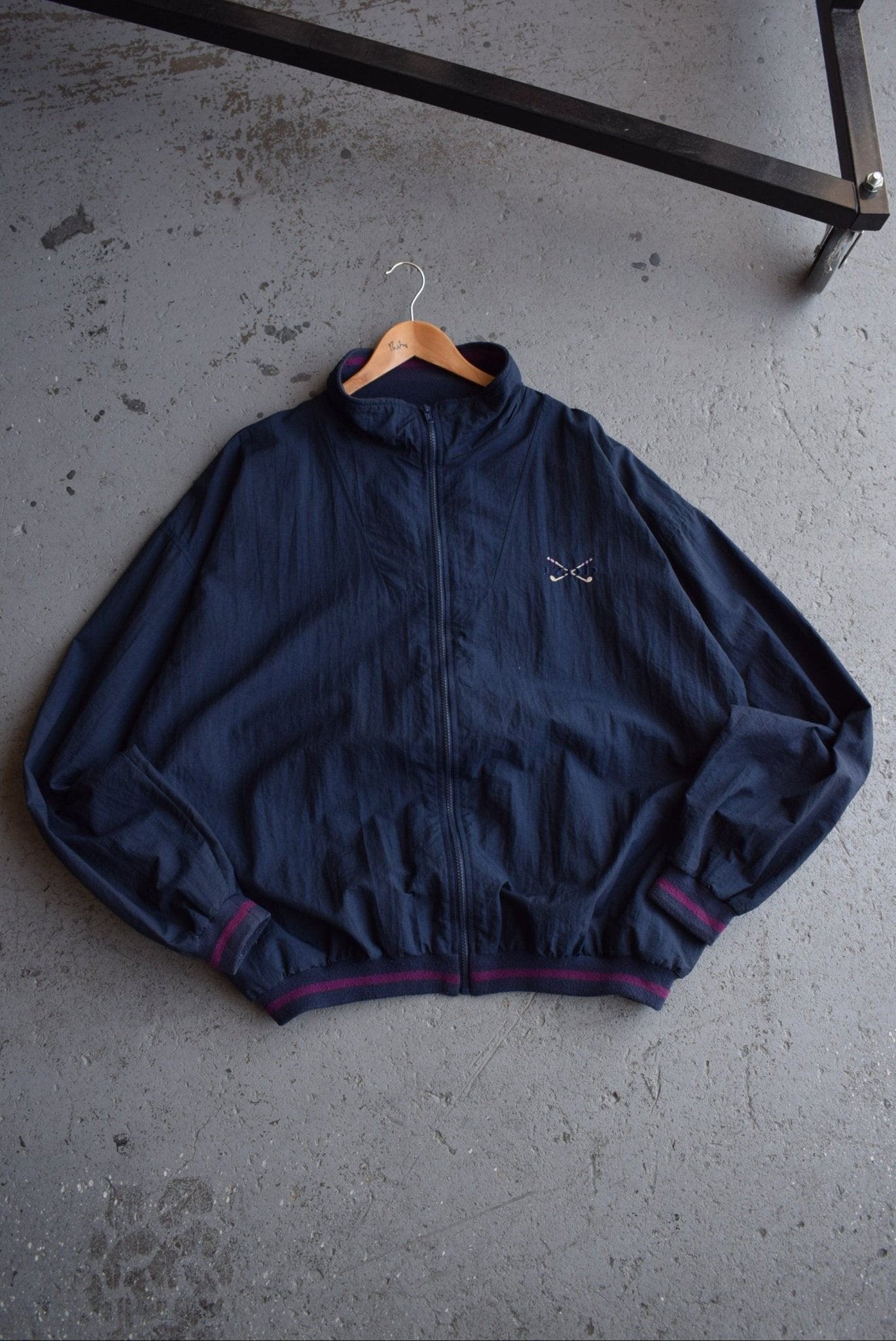 Vintage 90s IZOD Embroidered Spellout Jacket (XL) - Retrospective Store