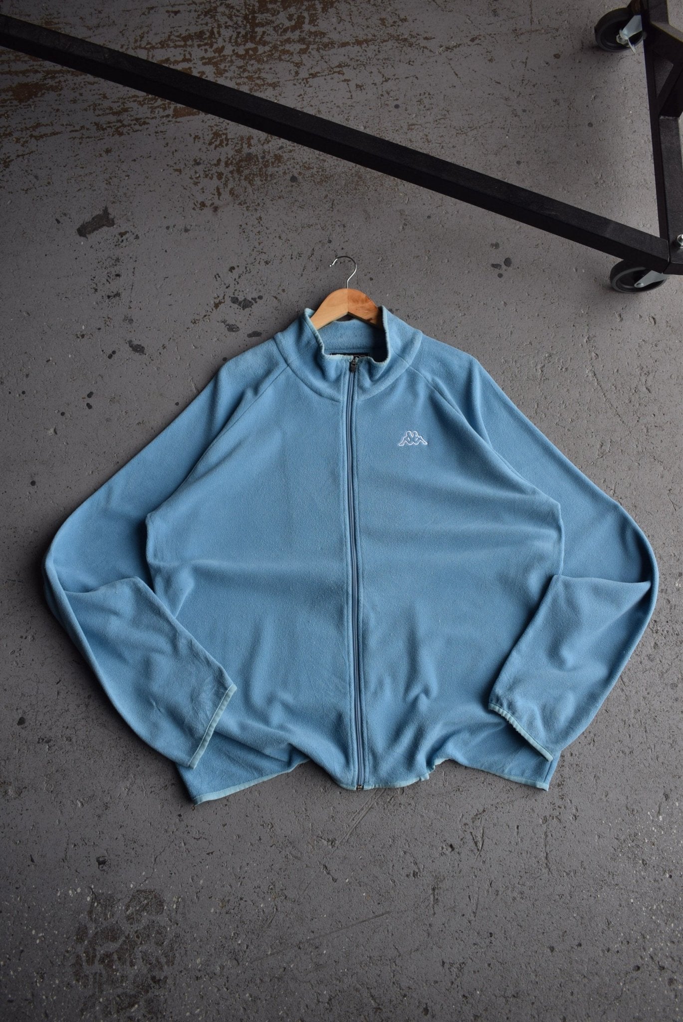 Vintage 90s Kappa Classic Logo Embroidered Fleece Jacket (XXL) - Retrospective Store
