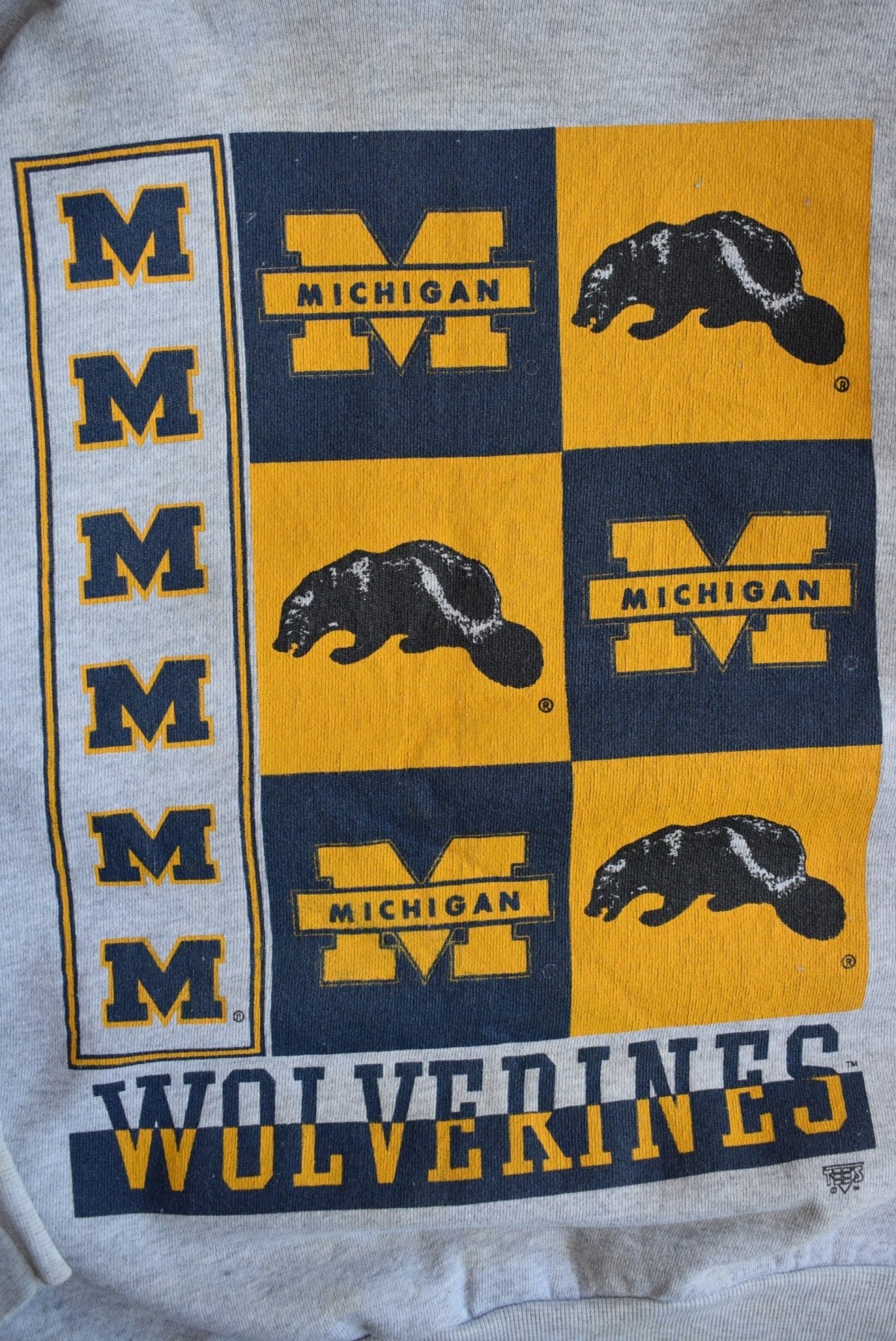 Vintage 90s Michigan University Wolverines Crewneck (S/M) - Retrospective Store