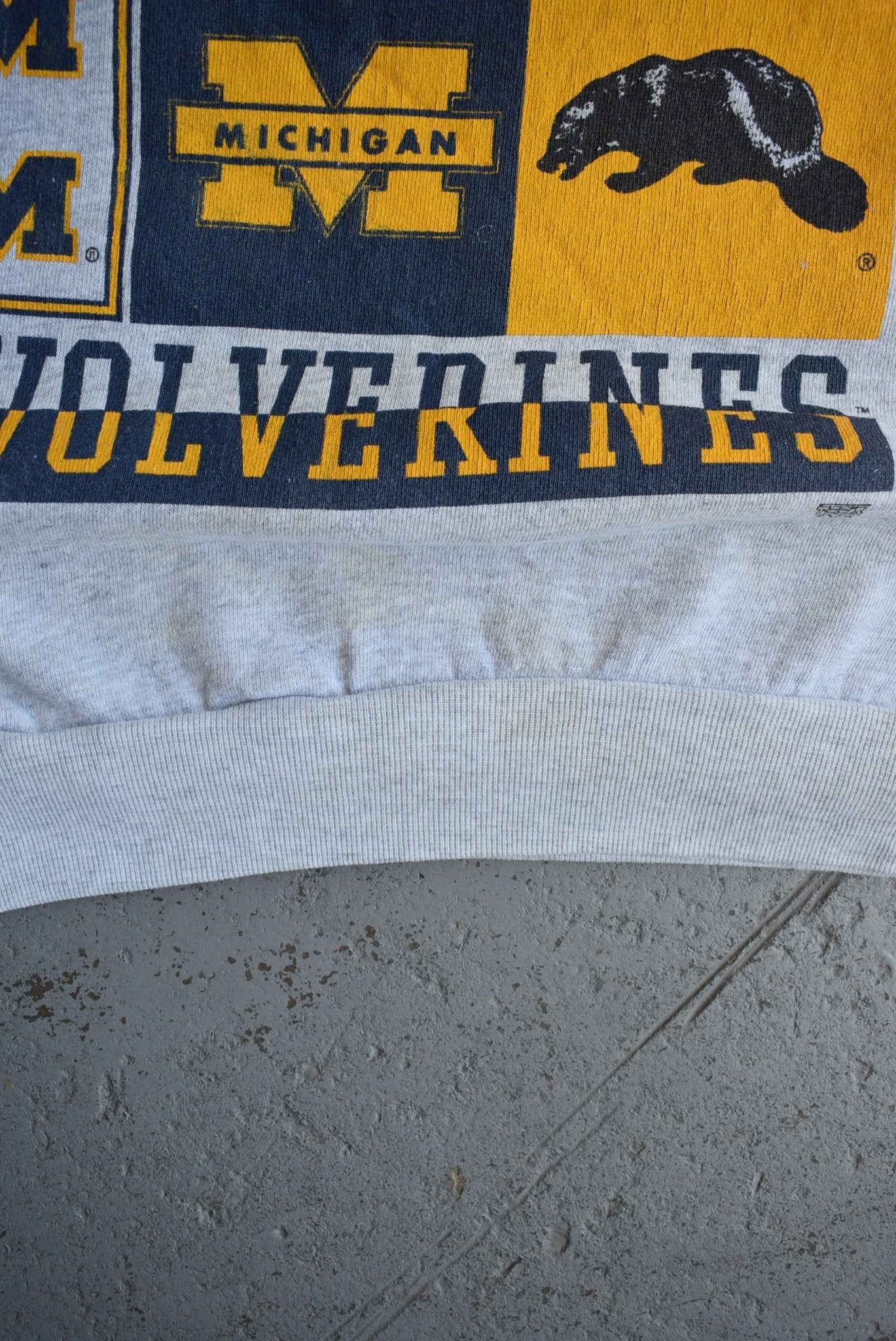 Vintage 90s Michigan University Wolverines Crewneck (S/M) - Retrospective Store