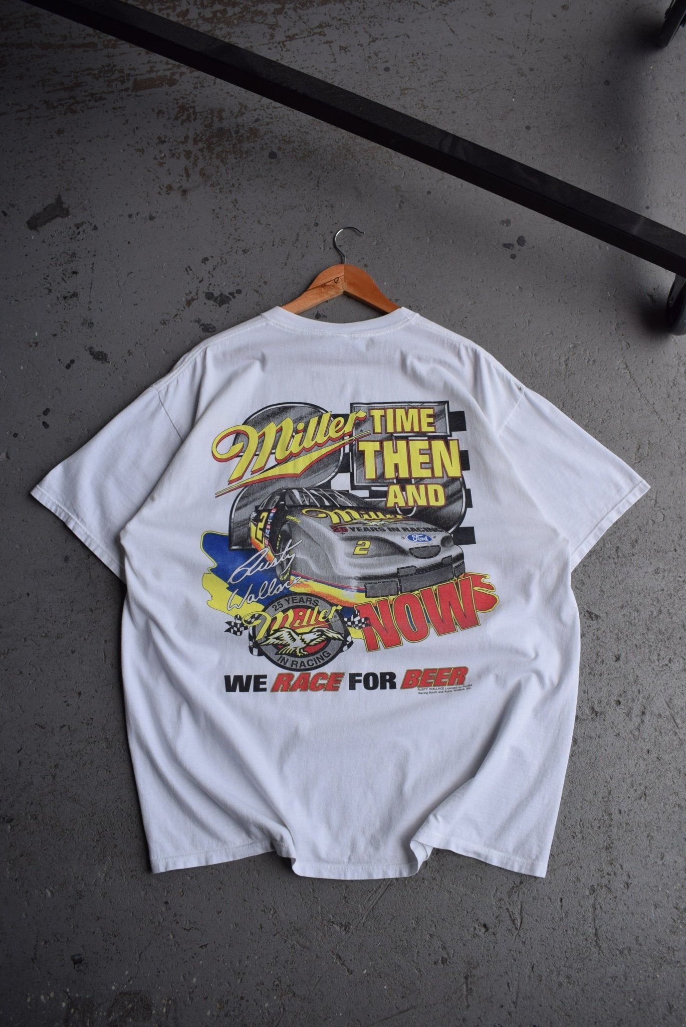 Vintage 90s NASCAR Miller Racing Tee (XXL) - Retrospective Store
