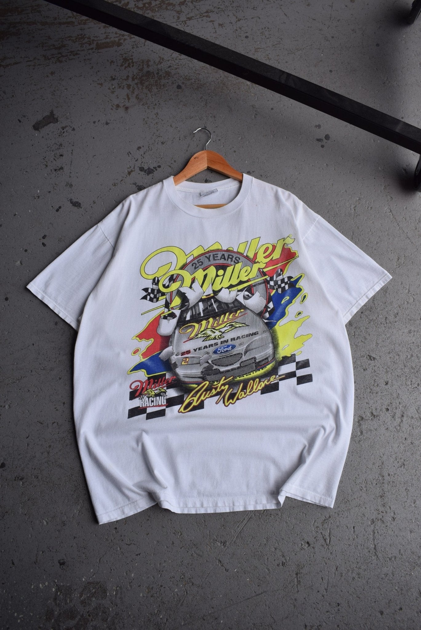 Vintage 90s NASCAR Miller Racing Tee (XXL) - Retrospective Store