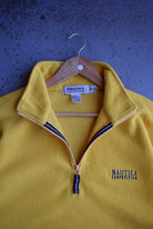 Vintage 90s Nautica Competition Spellout Embroidered Quarter Zip Fleece (XL) - Retrospective Store