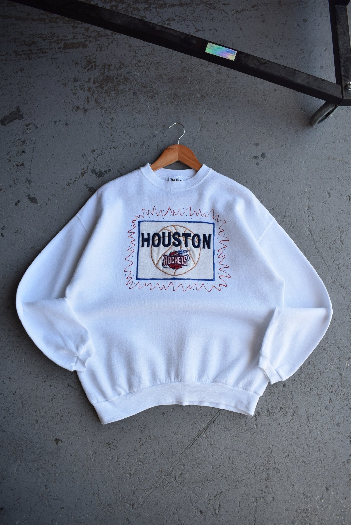 Vintage 90s NBA Houston Rockets Embroidered Crewneck (L) - Retrospective Store