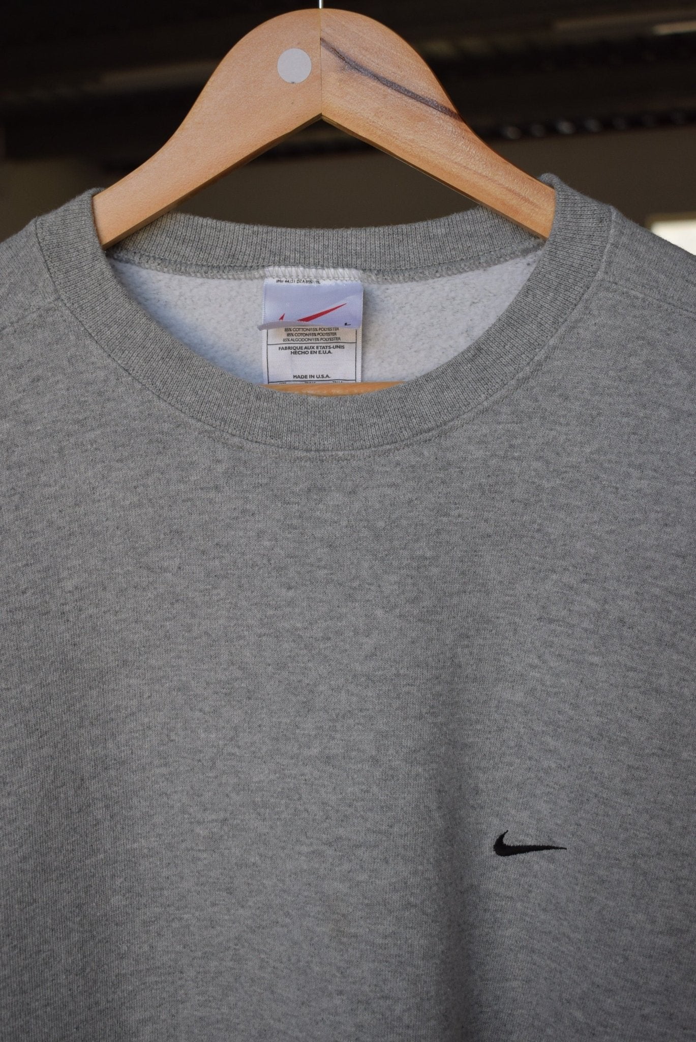 Vintage 90s Nike Classic Logo Embroidered Crewneck (L/XL) - Retrospective Store