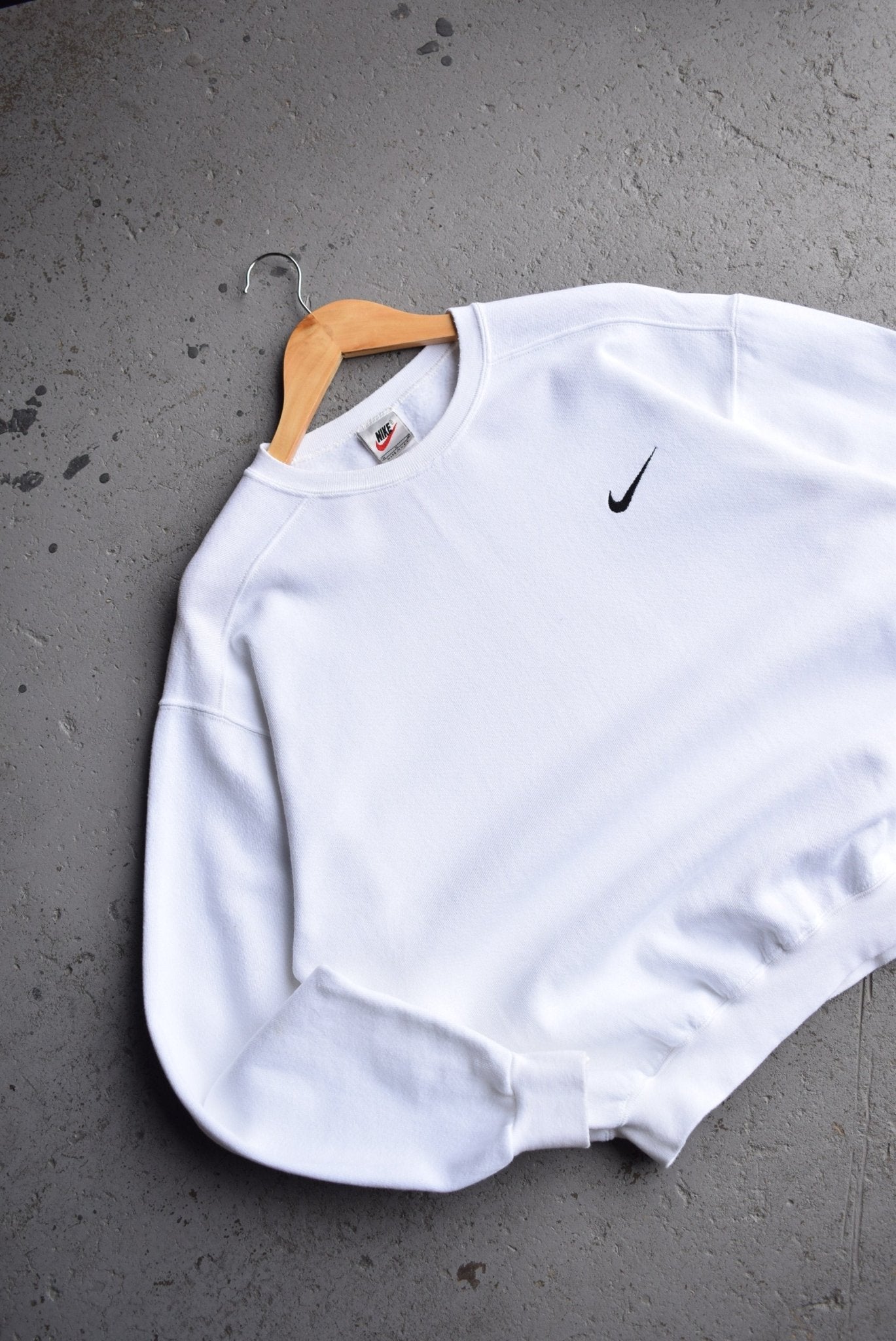 Vintage 90s Nike Classic Logo Embroidered Crewneck (S/M) - Retrospective Store