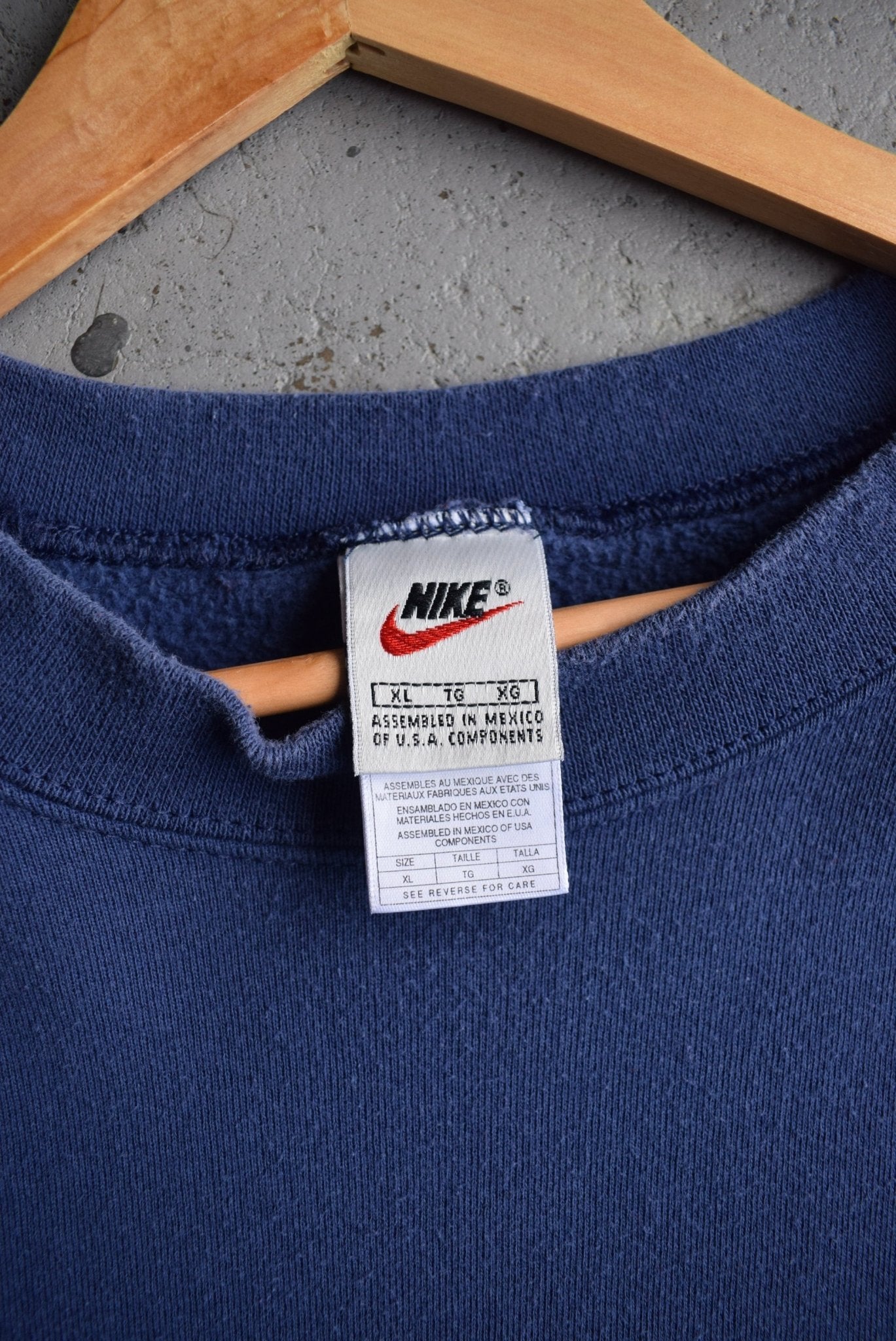 Vintage 90s Nike Classic Logo Embroidered Crewneck (XL) - Retrospective Store
