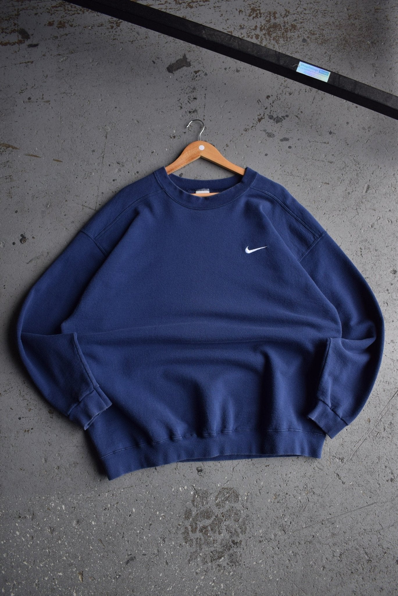 Vintage 90s Nike Classic Logo Embroidered Crewneck (XL) - Retrospective Store