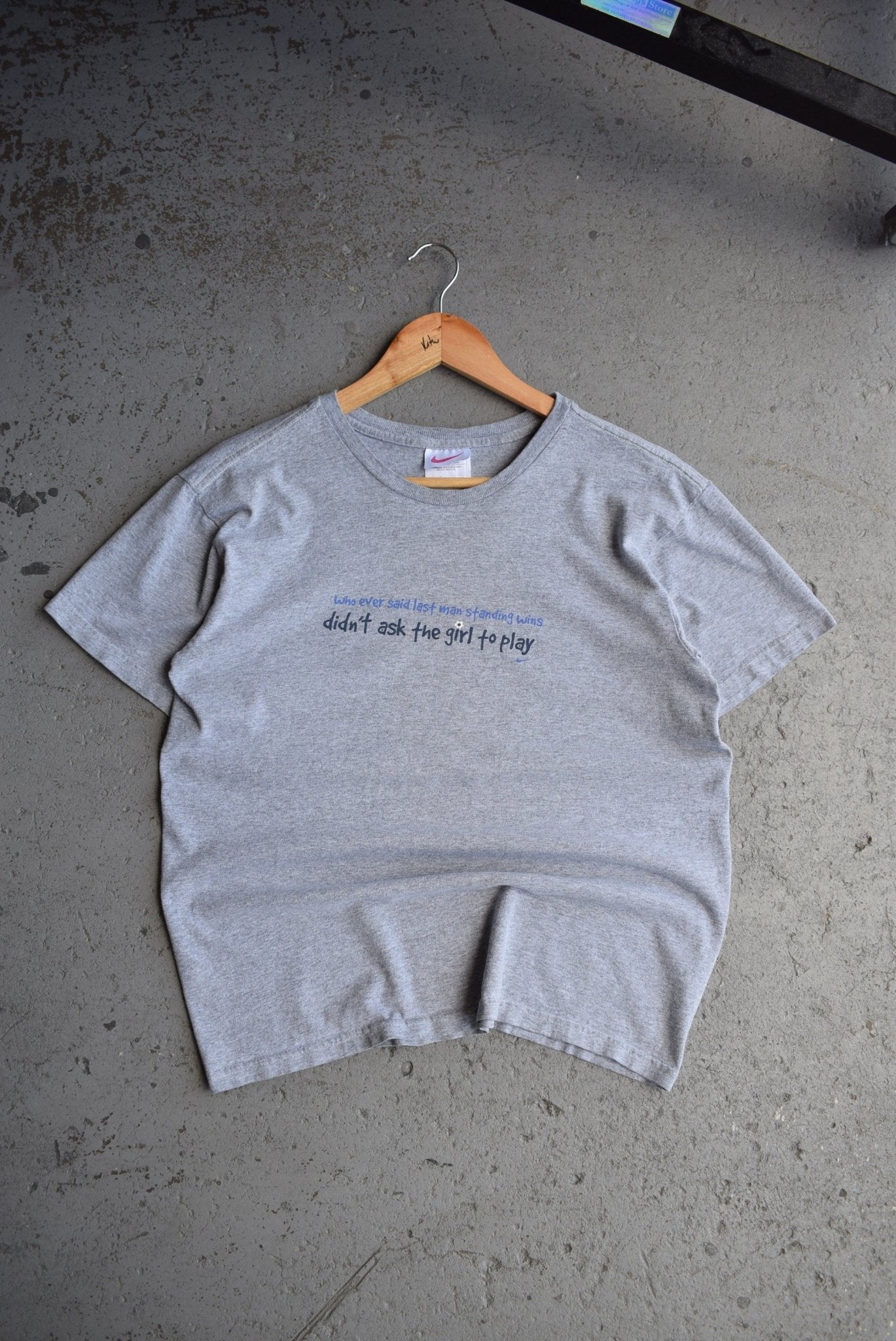 Vintage 90s Nike 'Didn't Ask the Girl to Play' Tee (Women's L) - Retrospective Store