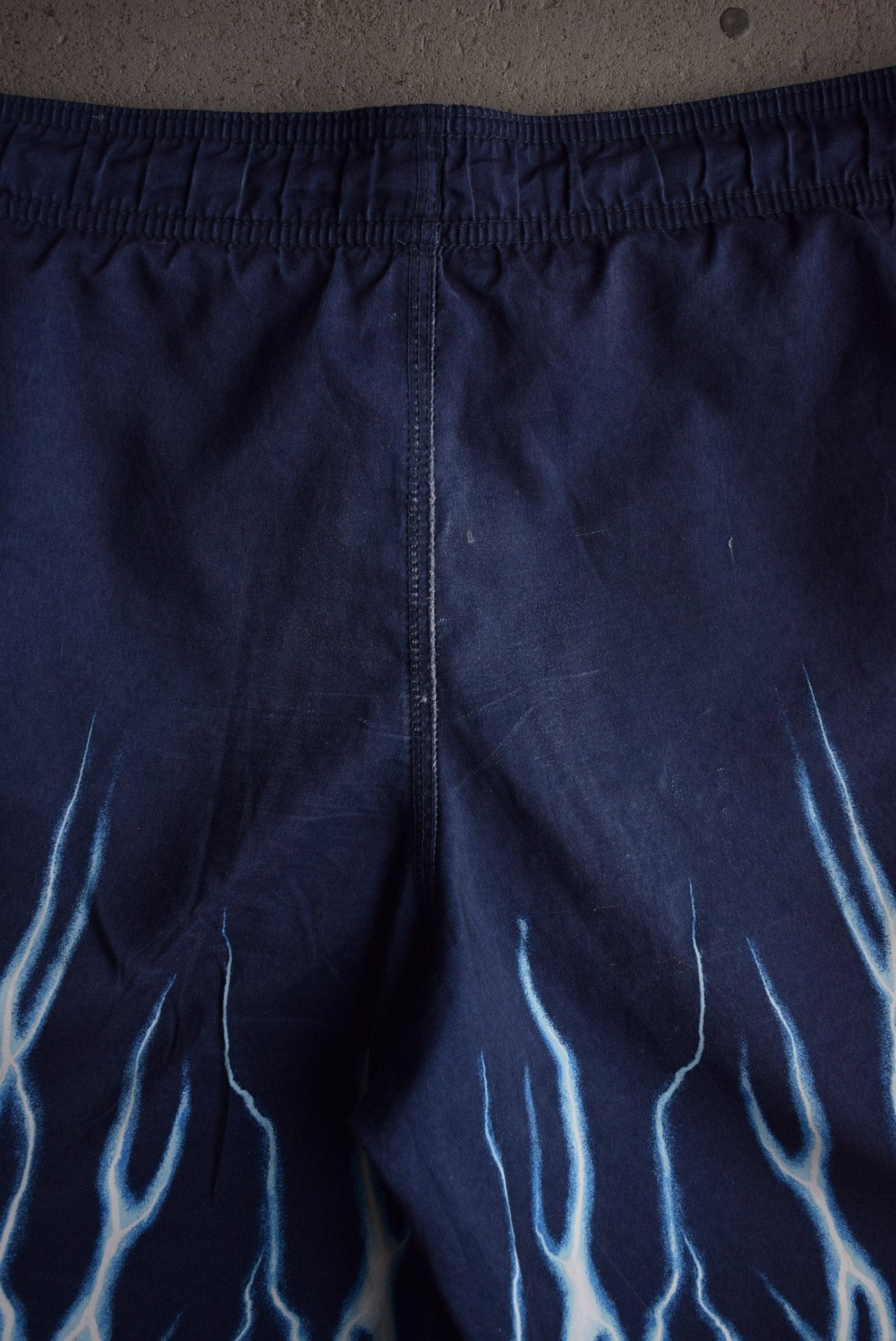 Vintage 90s Nike Spellout Embroidered Flame Board Shorts (S/M) - Retrospective Store