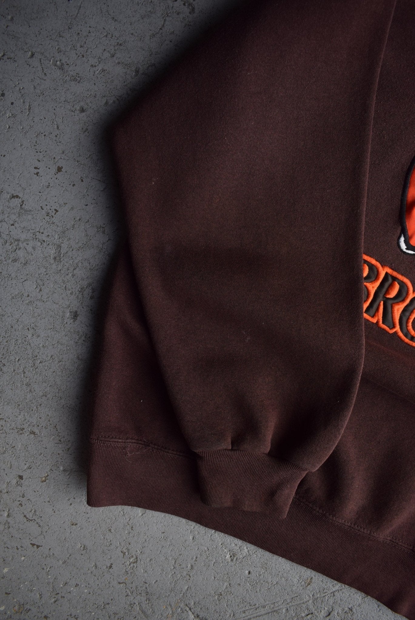 Vintage 90s Nutmeg x NFL Cleveland Browns Embroidered Crewneck (L) - Retrospective Store