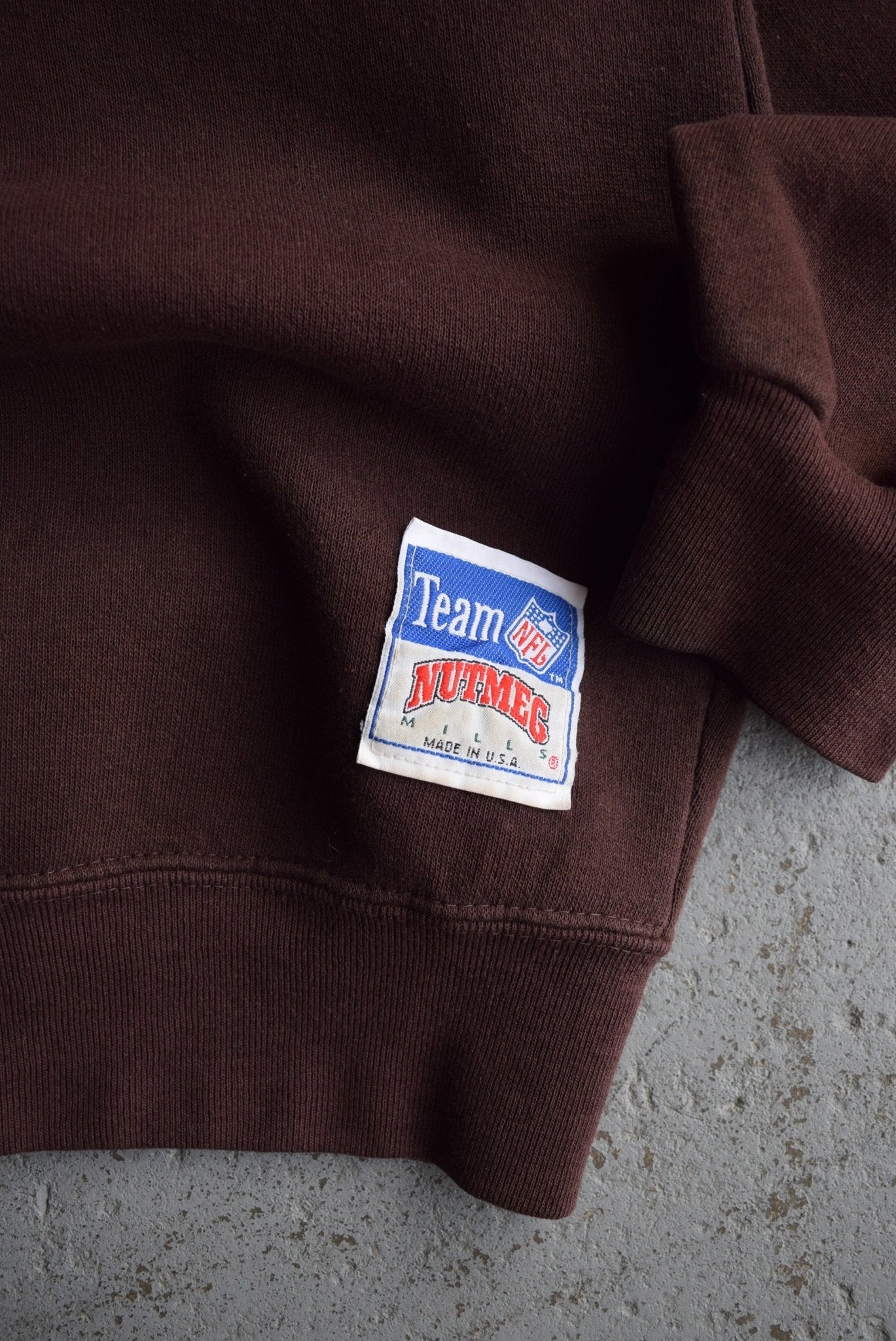 Vintage 90s Nutmeg x NFL Cleveland Browns Embroidered Crewneck (L) - Retrospective Store