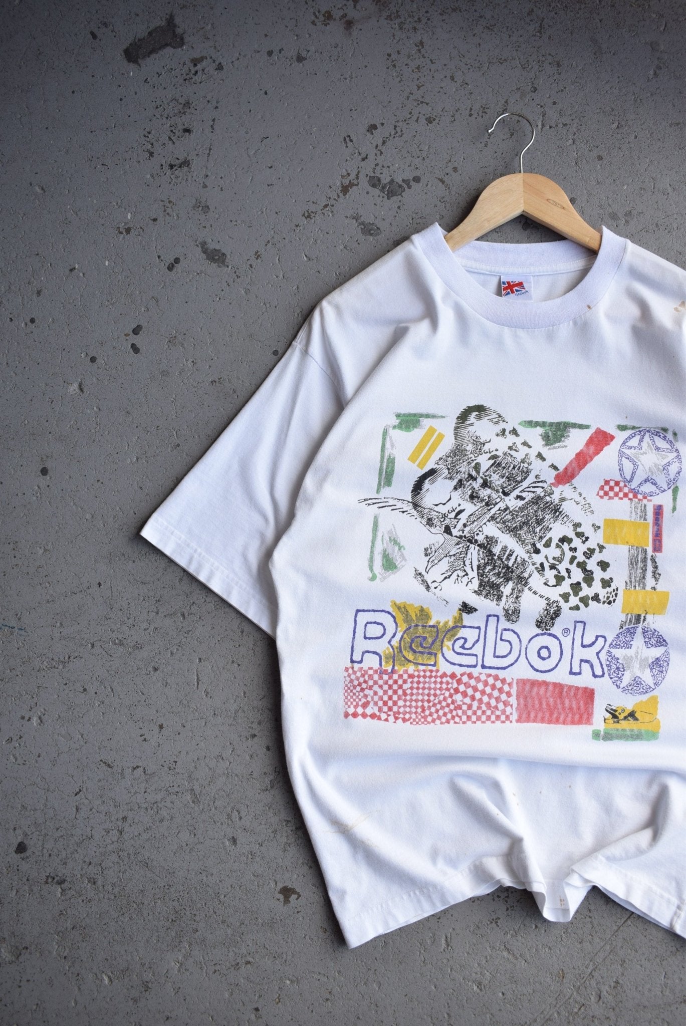 Vintage 90s Reebok Graphic Tee (M) - Retrospective Store