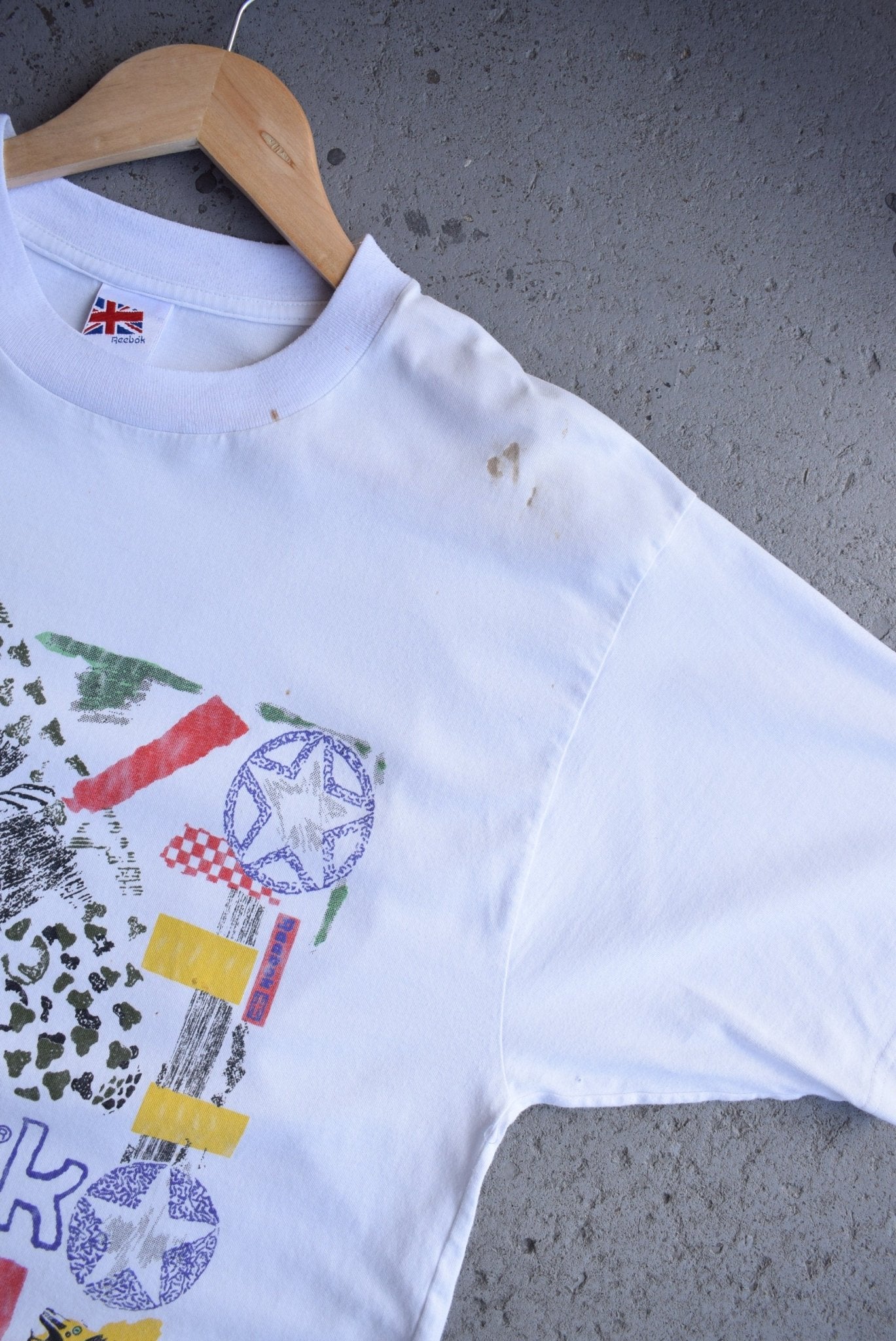 Vintage 90s Reebok Graphic Tee (M) - Retrospective Store