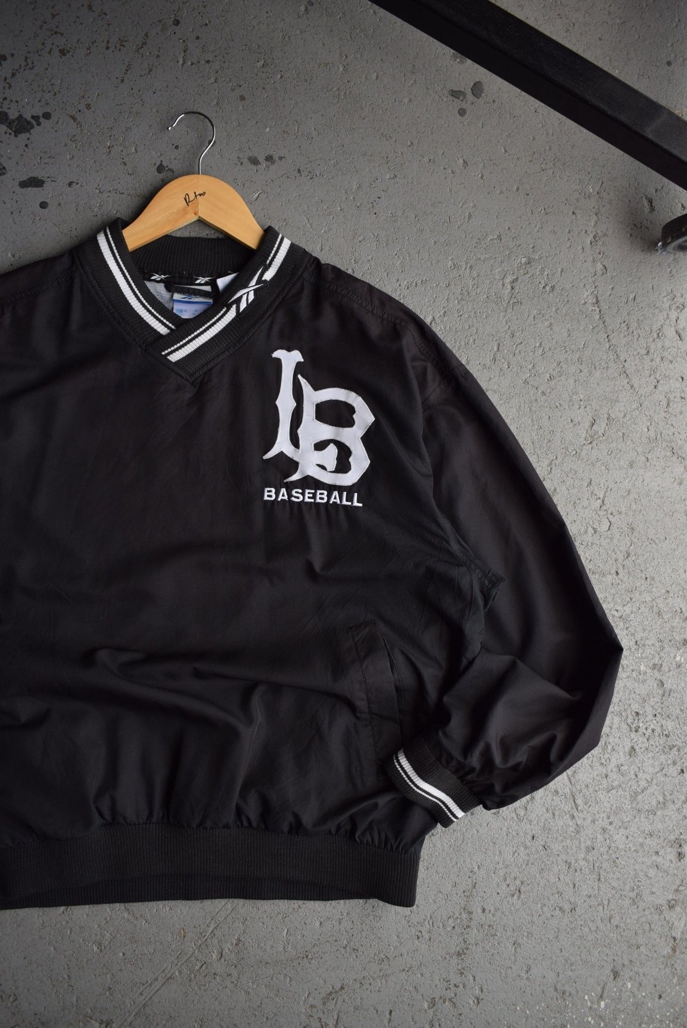 Vintage 90s Reebok x LB Baseball Embroidered Pullover Jacket (M/L) - Retrospective Store