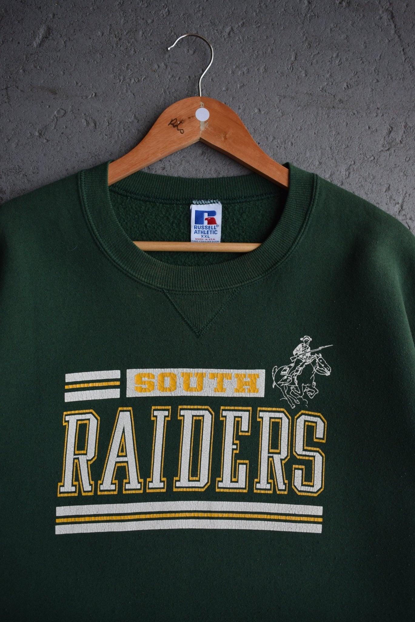 Vintage 90s Russell Athletic x South Raiders Crewneck (XL) - Retrospective Store