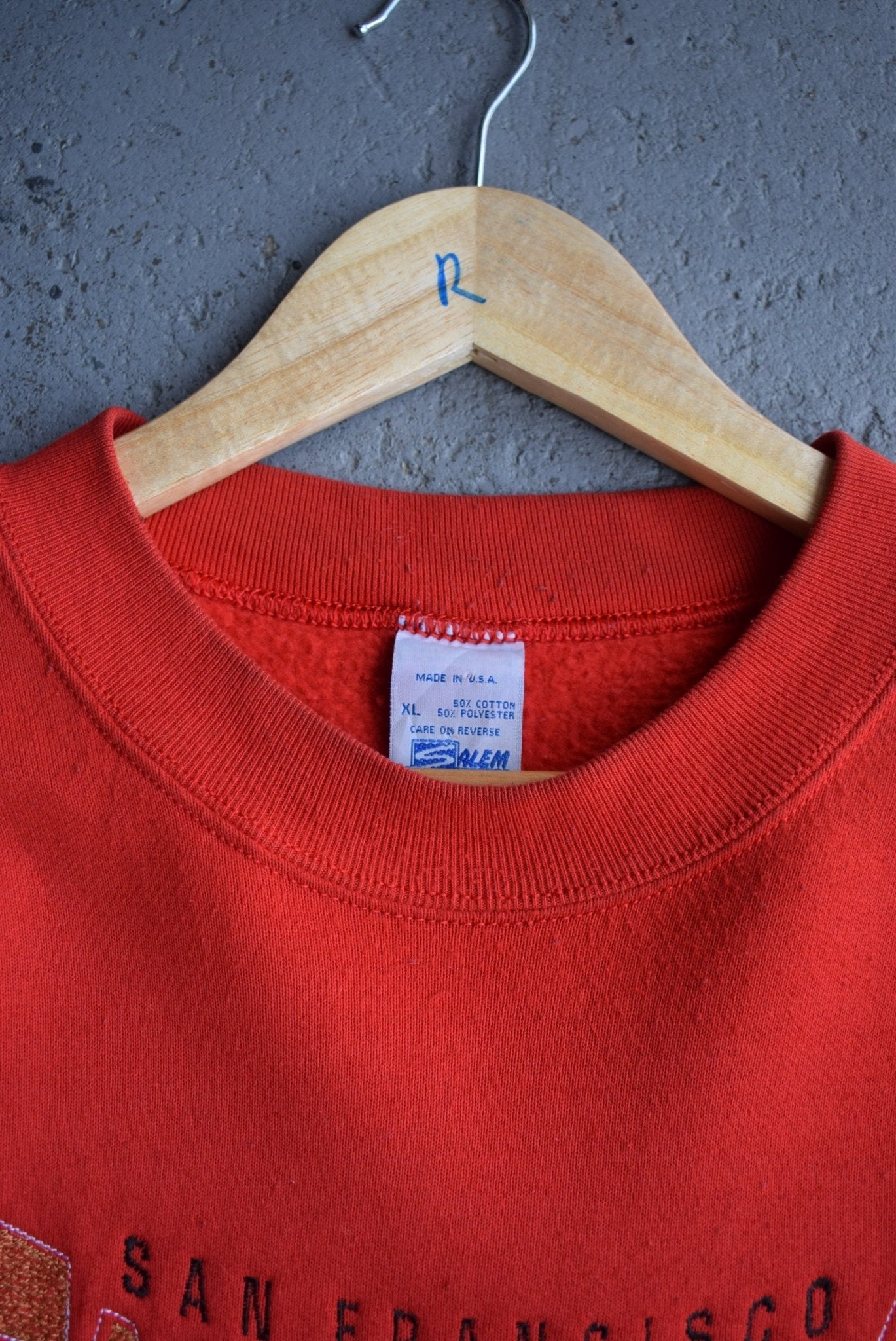 Vintage 90s Salem x NFL San Francisco 49ers Embroidered Crewneck (XL) - Retrospective Store