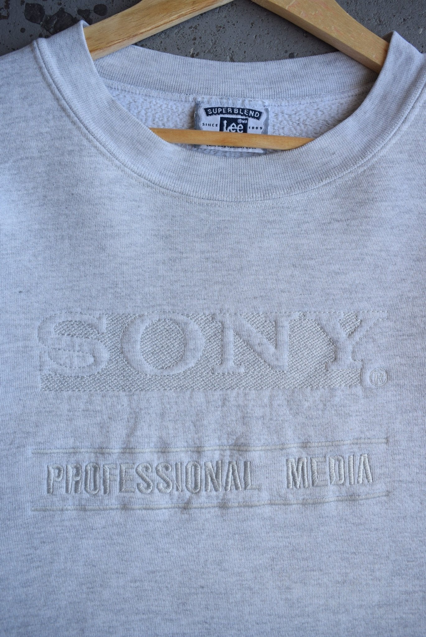 Vintage 90s Sony Professional Media Embroidered Crewneck (XL) - Retrospective Store