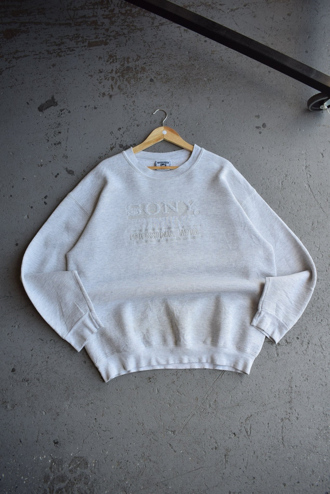 Vintage 90s Sony Professional Media Embroidered Crewneck (XL) - Retrospective Store