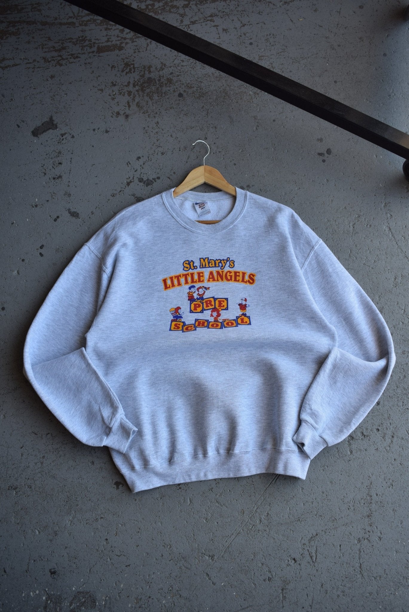 Vintage 90s St. Mary's Little Angles Pre School Graphic Crewneck (L) - Retrospective Store