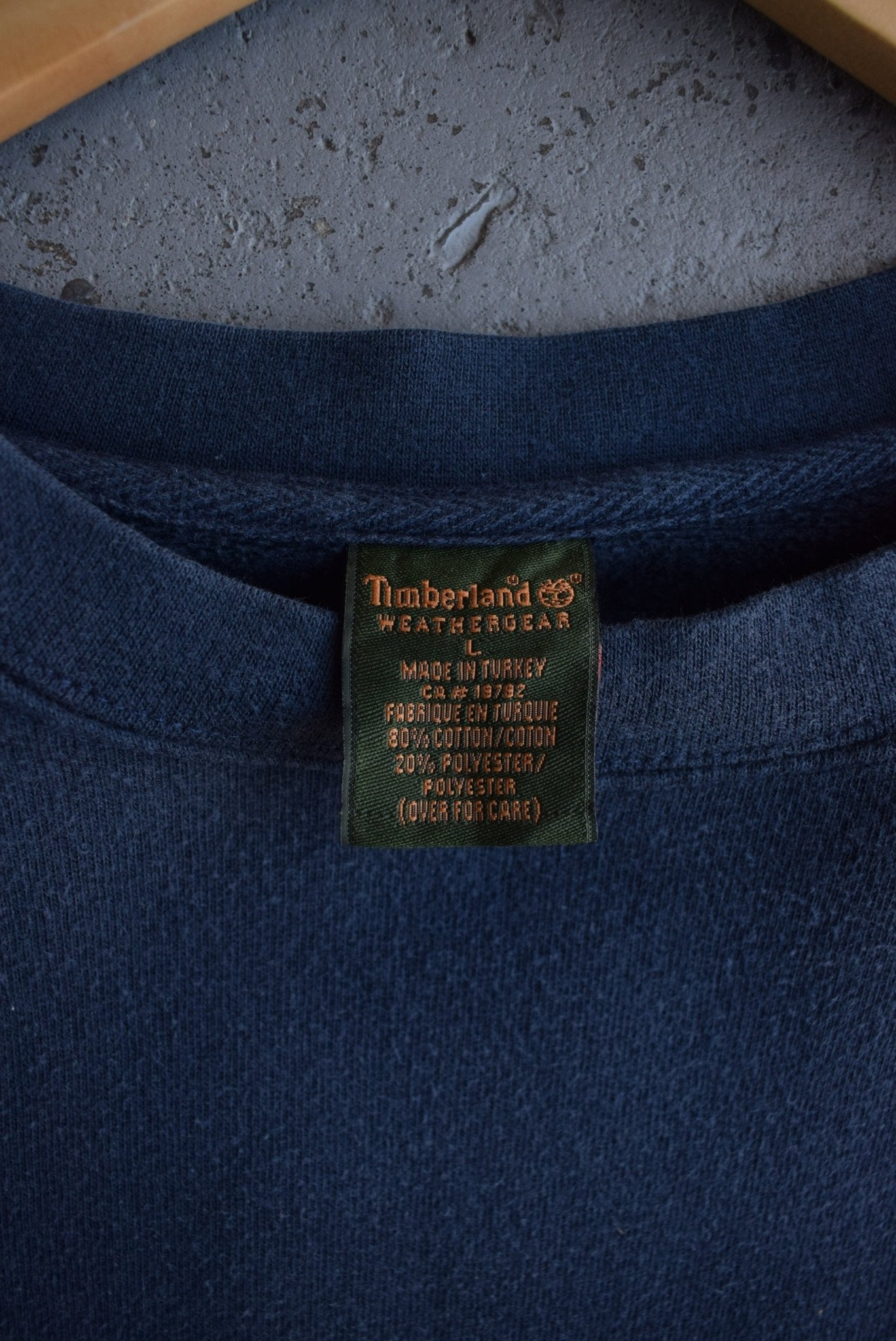 Vintage 90s Timberland Weathergear Embroidered Spellout Crewneck (L) - Retrospective Store