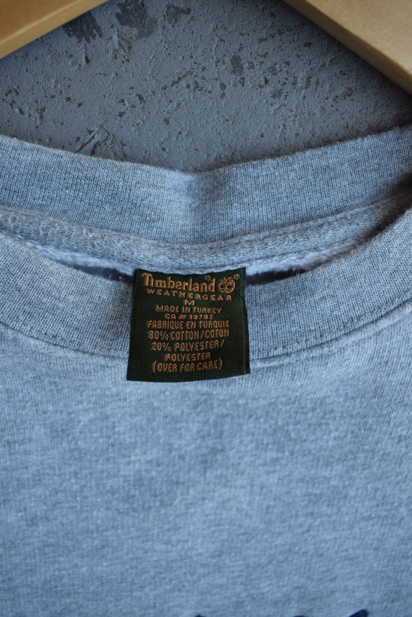 Vintage 90s Timberland Weathergear Embroidered Spellout Crewneck (L) - Retrospective Store