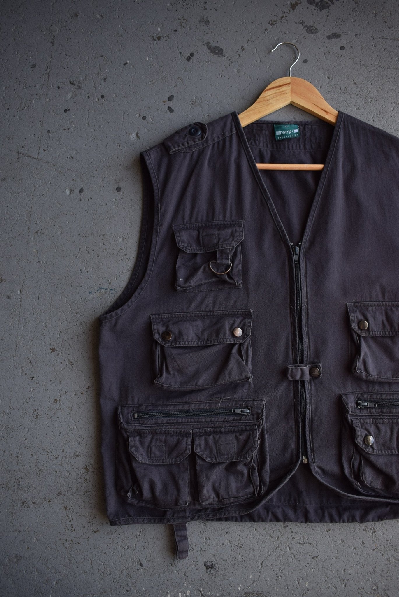 Vintage 90s Utility Workwear Vest (L) - Retrospective Store