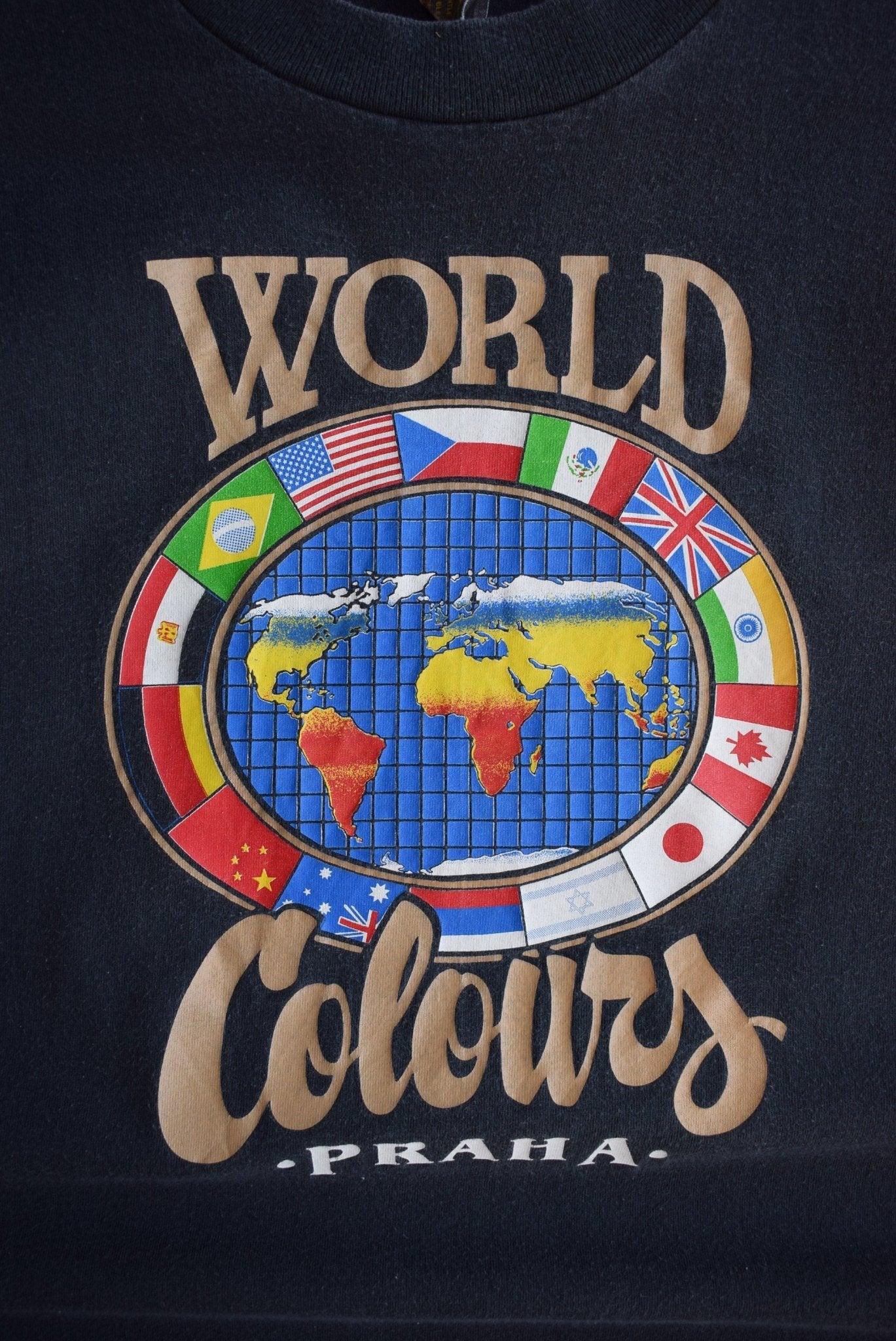 Vintage 90s World Colours Tee (L/XL) - Retrospective Store