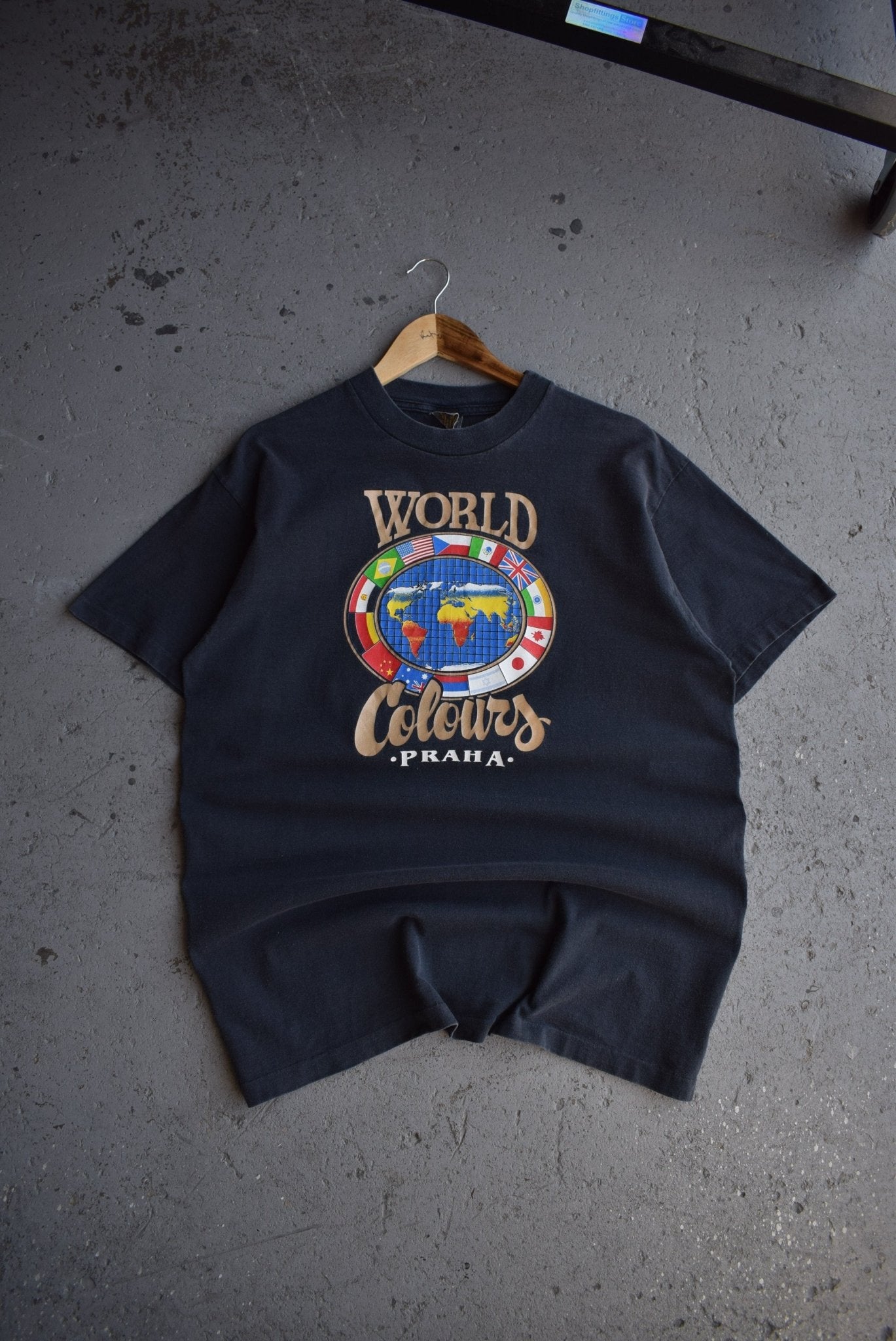Vintage 90s World Colours Tee (L/XL) - Retrospective Store