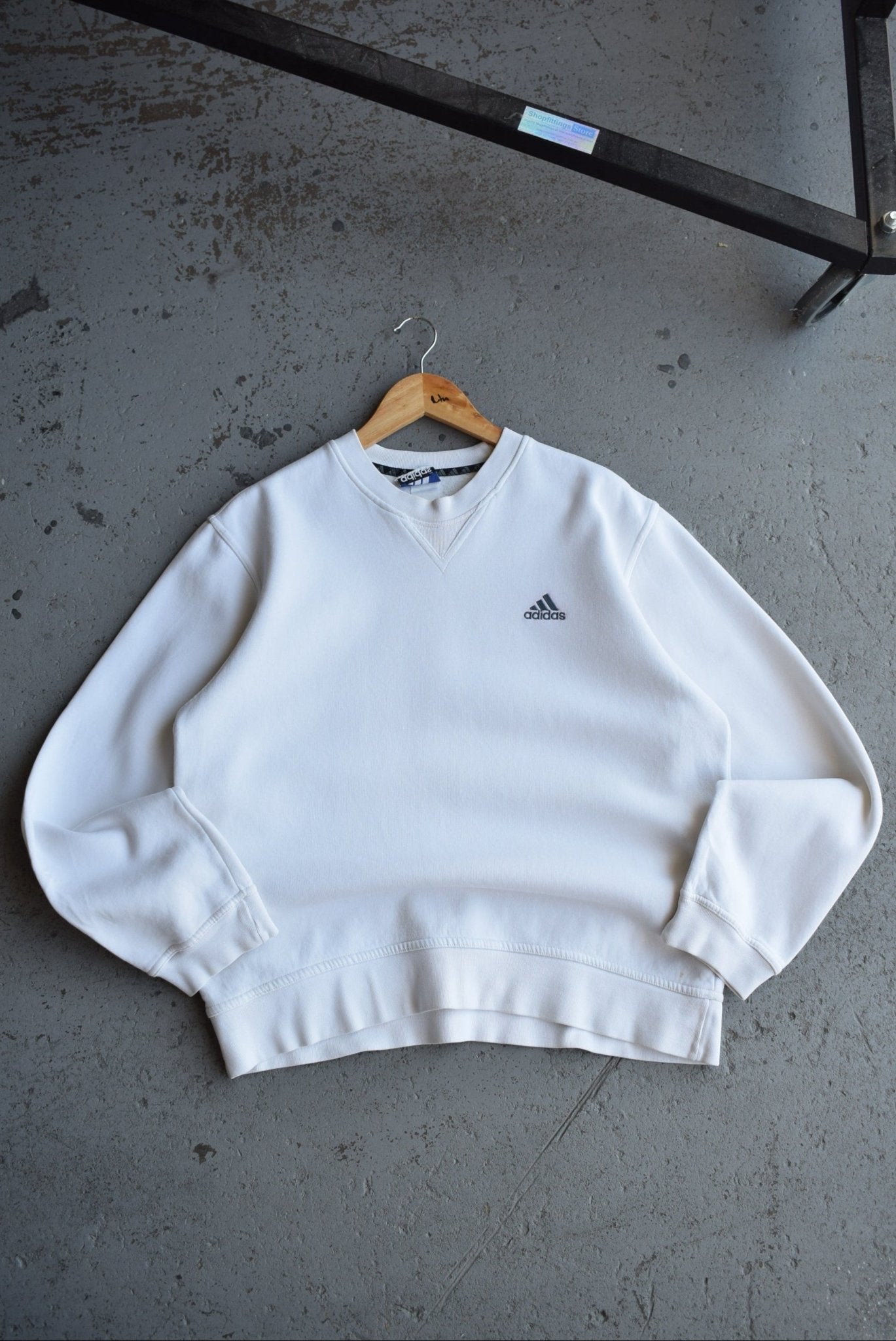 Vintage Adidas Classic Logo Embroidered Crewneck (M) - Retrospective Store