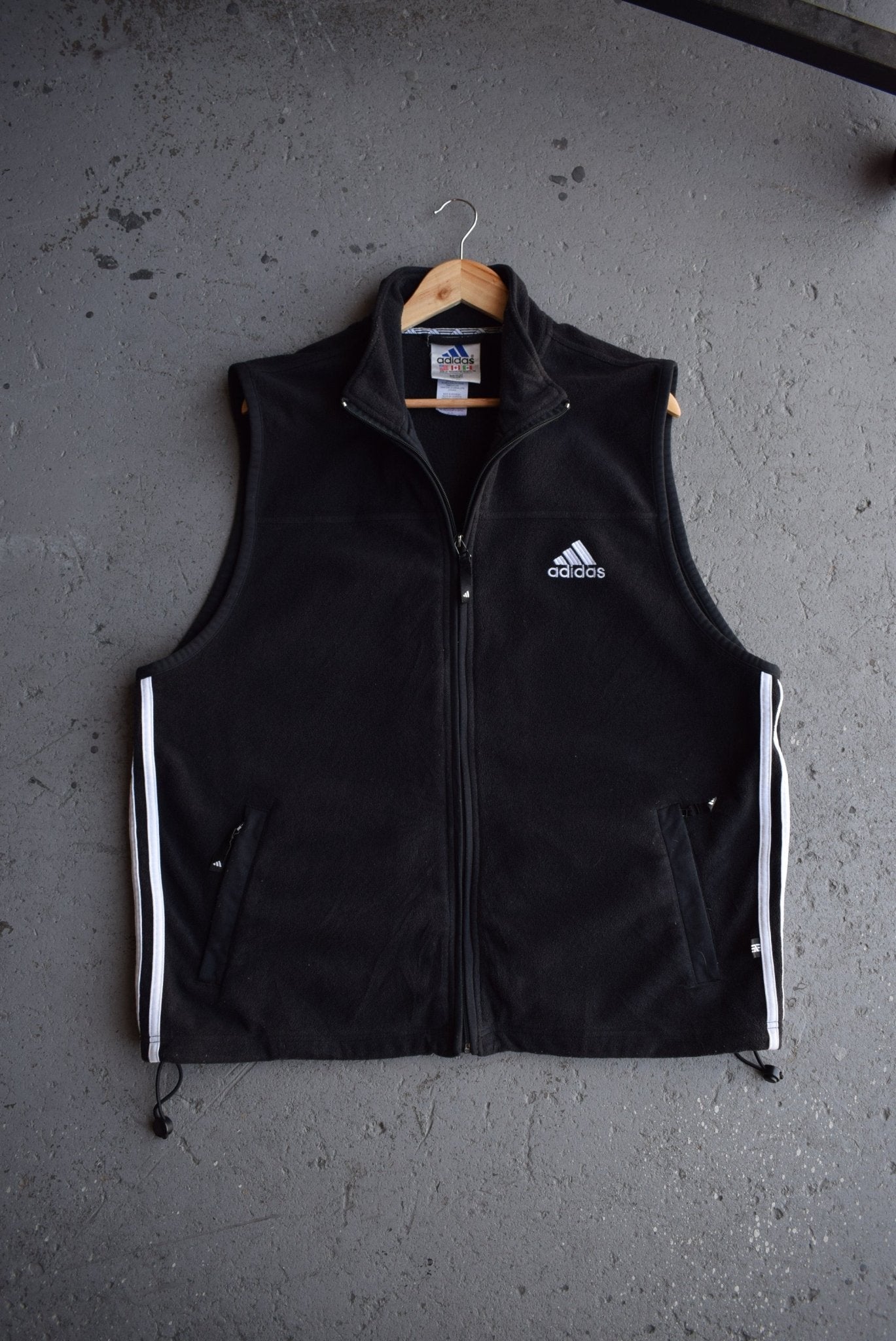 Vintage Adidas Classic Logo Embroidered Fleece Vest (XL) - Retrospective Store
