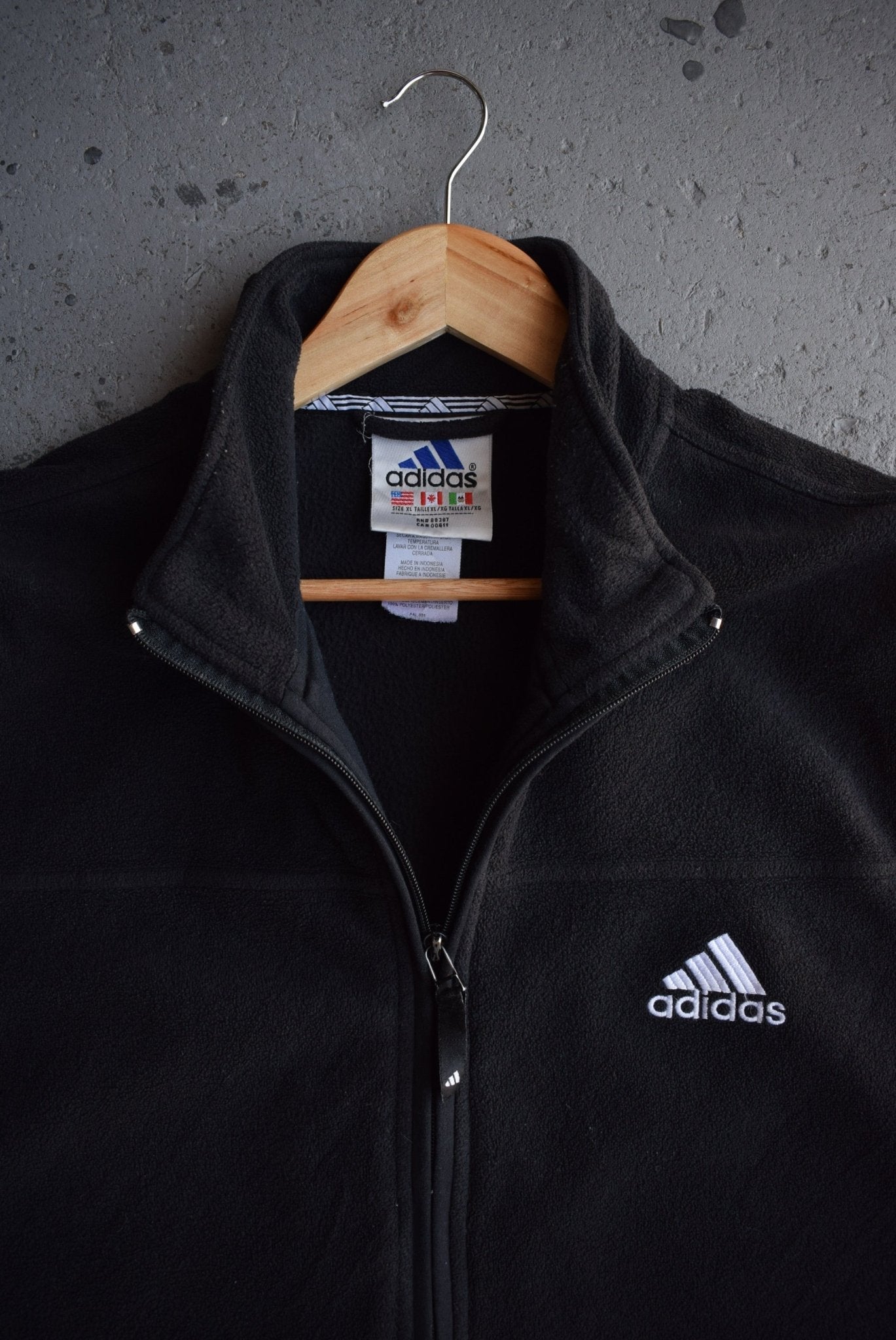 Vintage Adidas Classic Logo Embroidered Fleece Vest (XL) - Retrospective Store