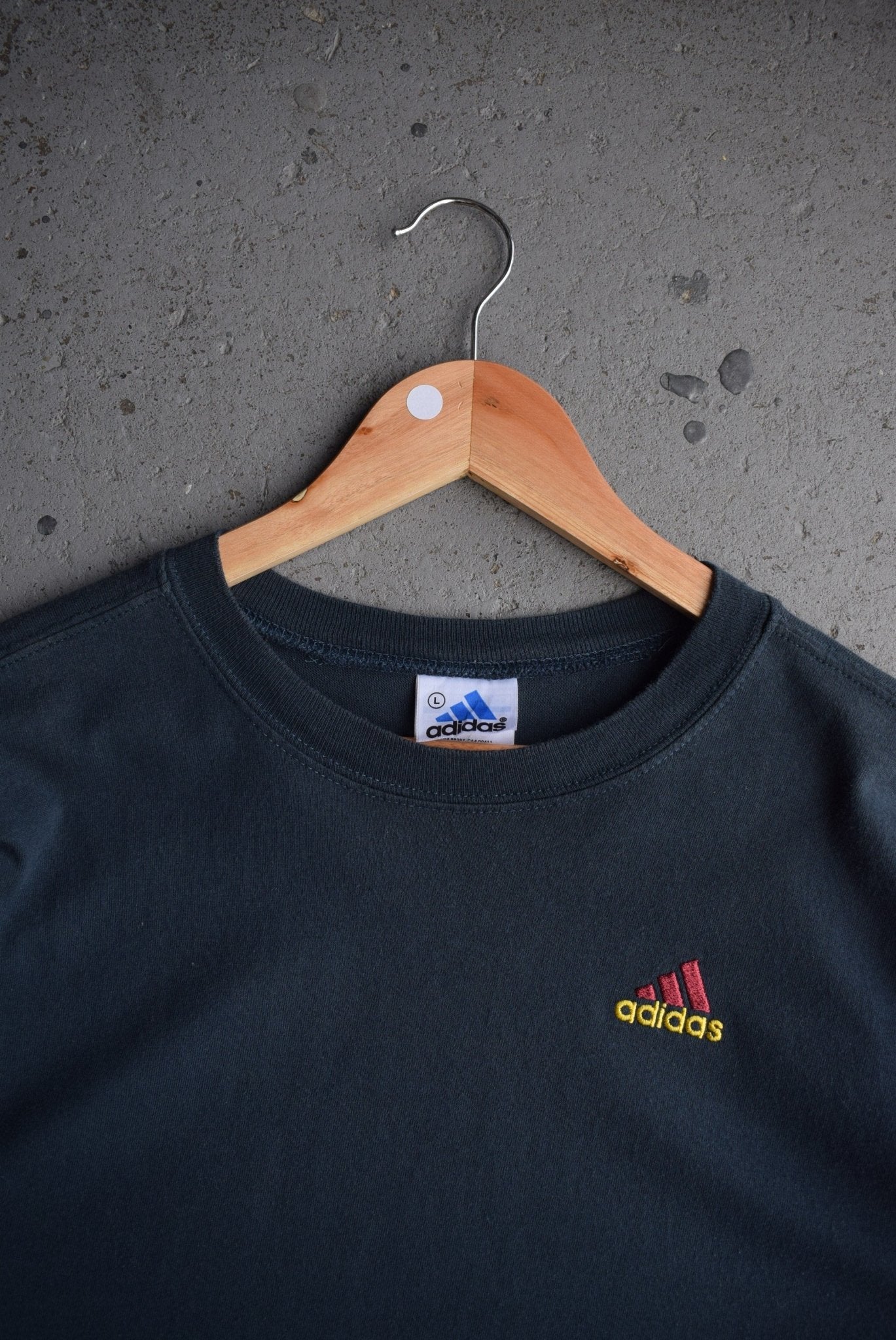 Vintage Adidas Classic Logo Embroidered Long Sleeve Tee (M/L) - Retrospective Store