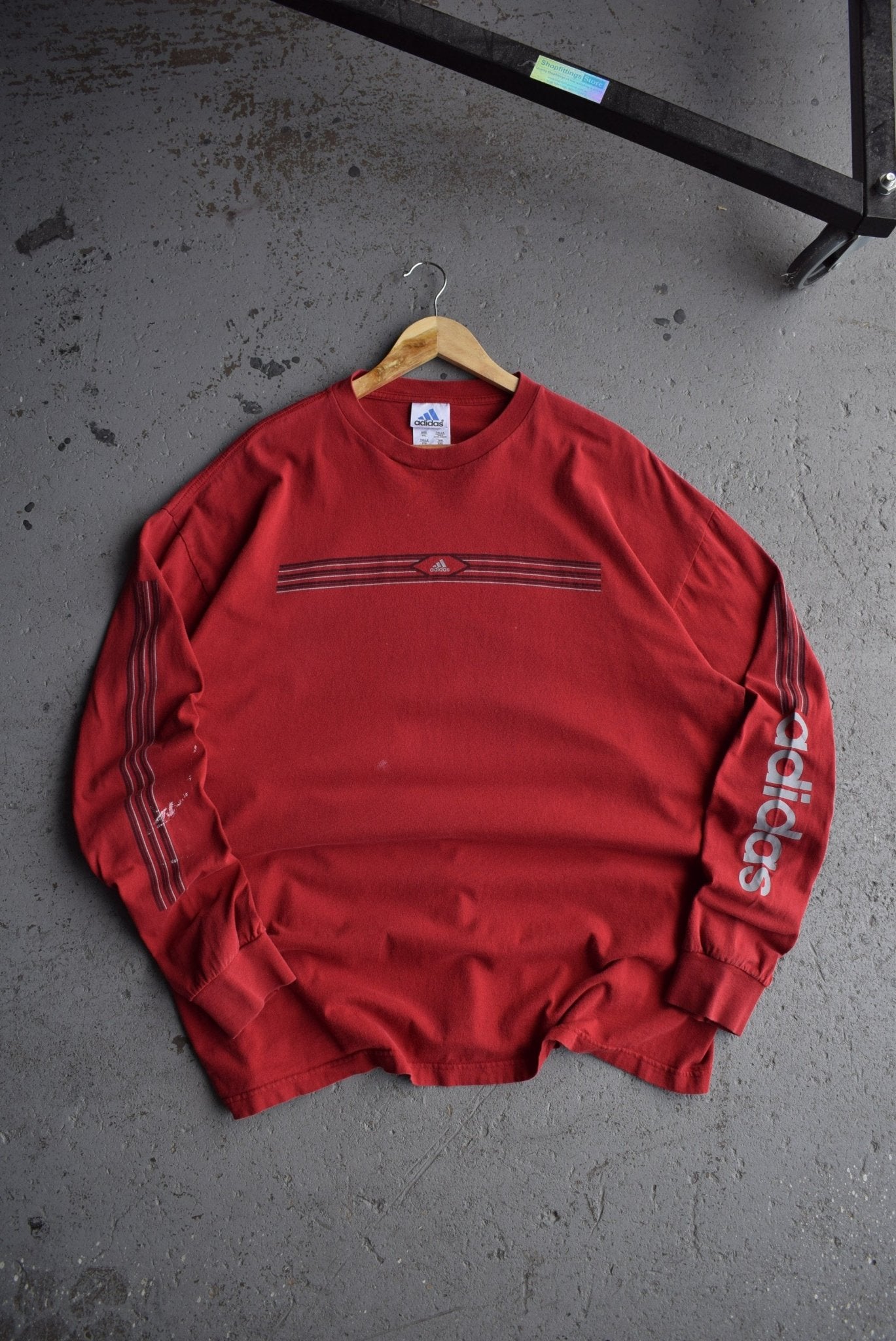 Vintage Adidas Classic Logo Long Sleeve Tee (XXL) - Retrospective Store