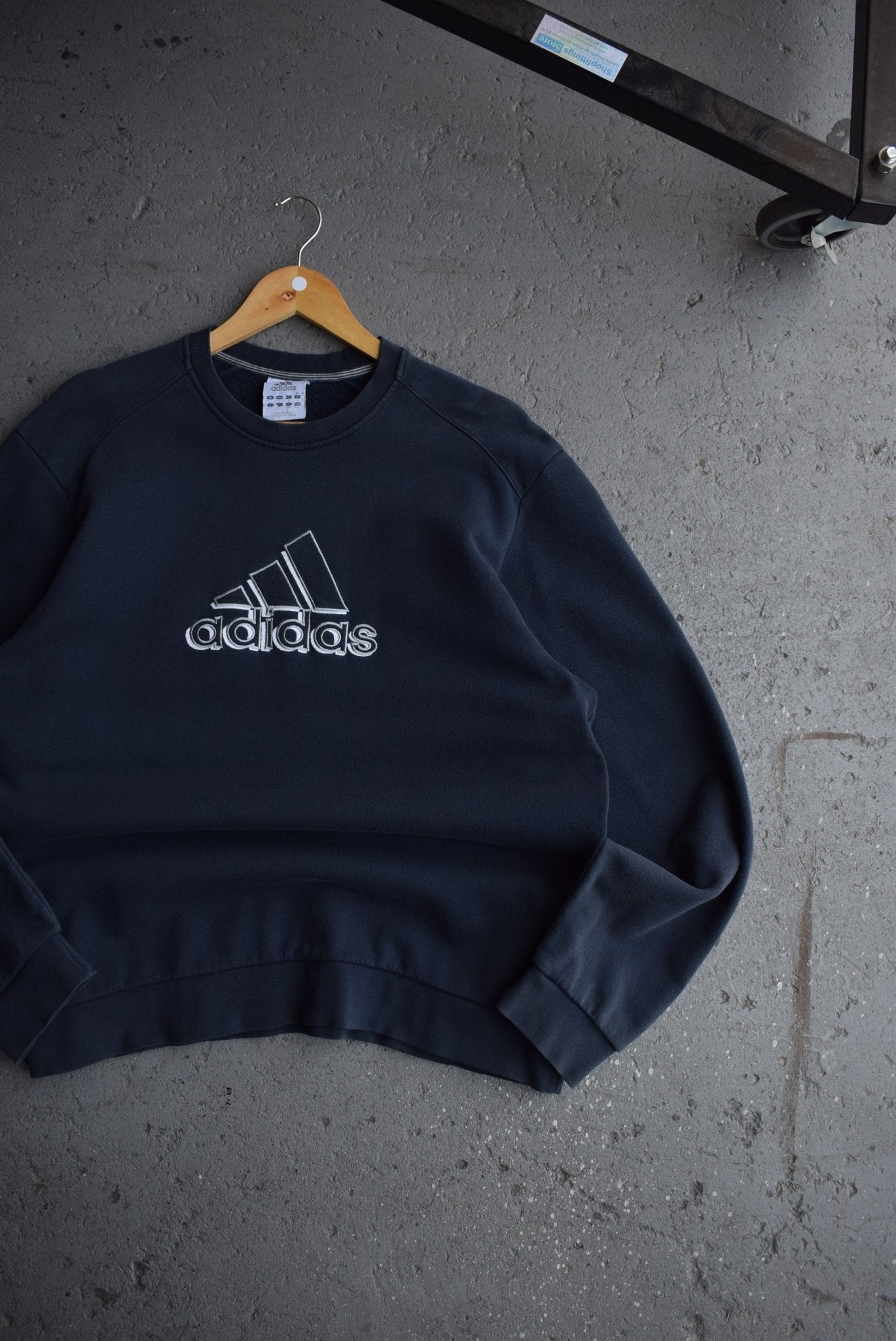 Vintage Adidas Embroidered Spellout Crewneck (L) - Retrospective Store