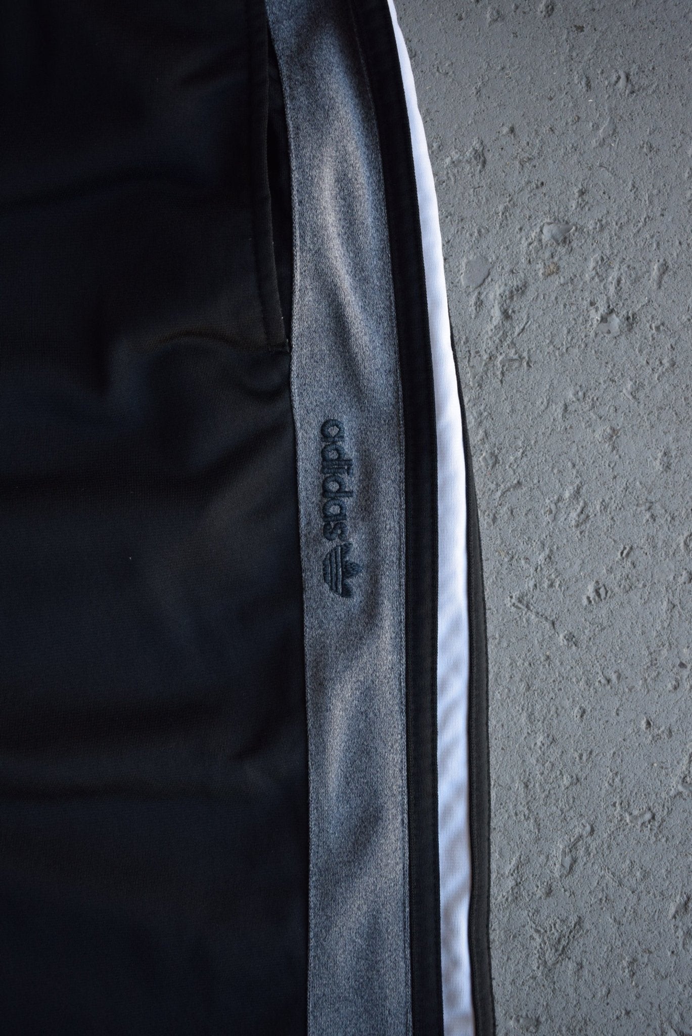 Vintage Adidas Spellout Embroidered Snap Track Pants (L/XL) - Retrospective Store