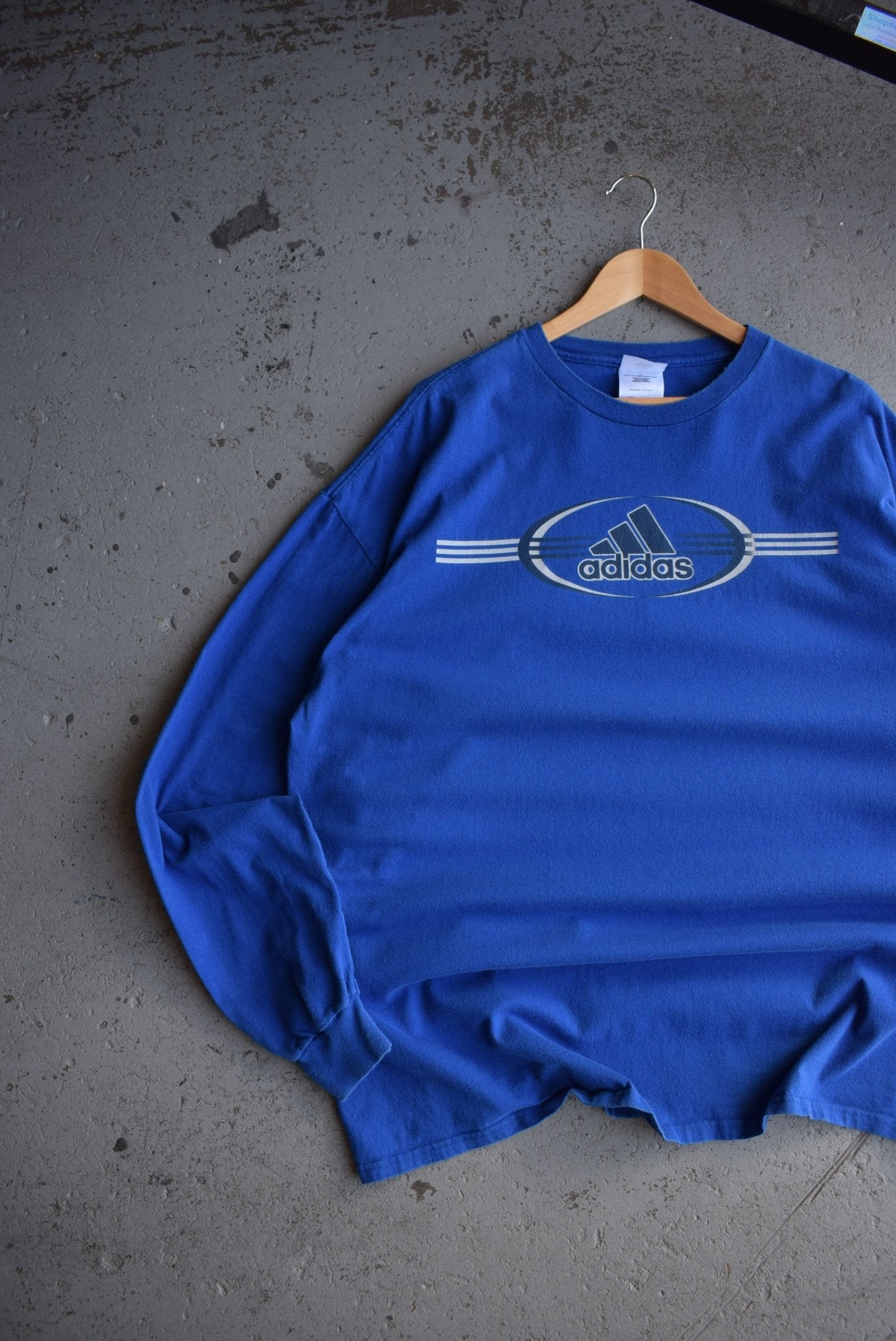 Vintage Adidas Spellout Long Sleeve Tee (XXL) - Retrospective Store