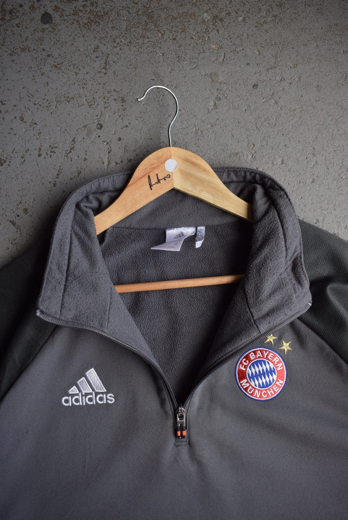 Vintage Adidas x FC Bayern Munich Embroidered Quarter Zip (XL) - Retrospective Store