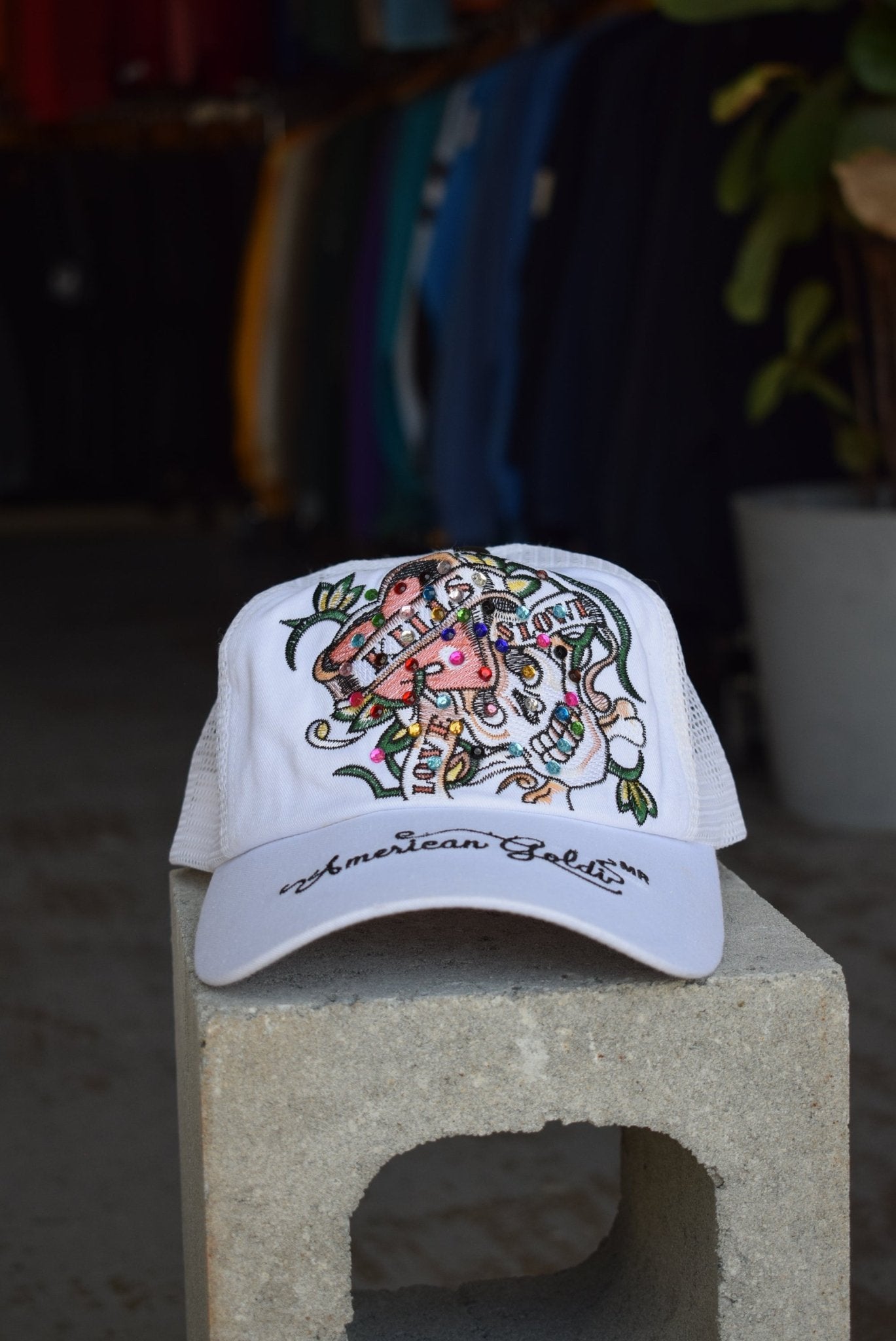 Vintage American Goldi Embroidered Hat - Retrospective Store