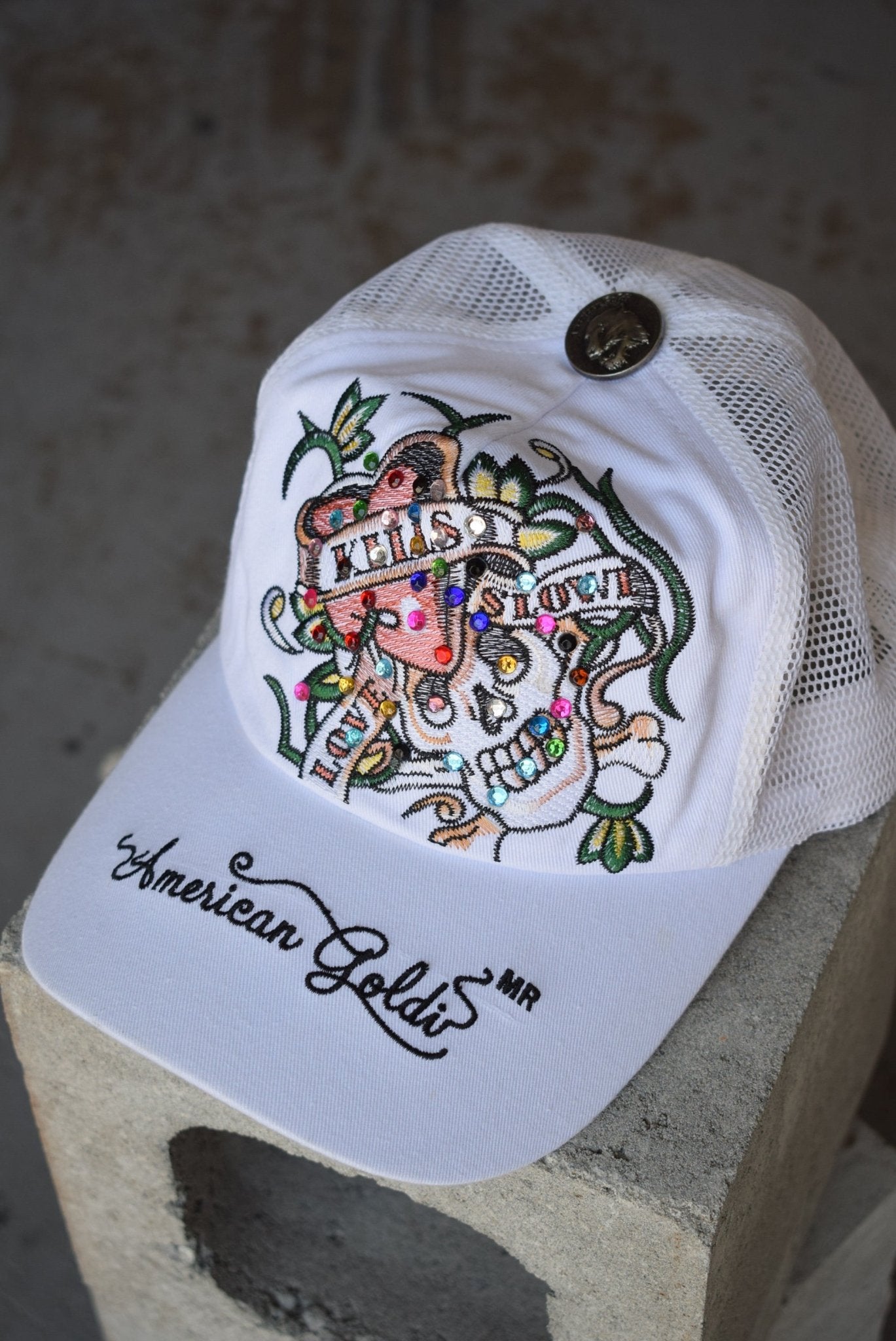 Vintage American Goldi Embroidered Hat - Retrospective Store