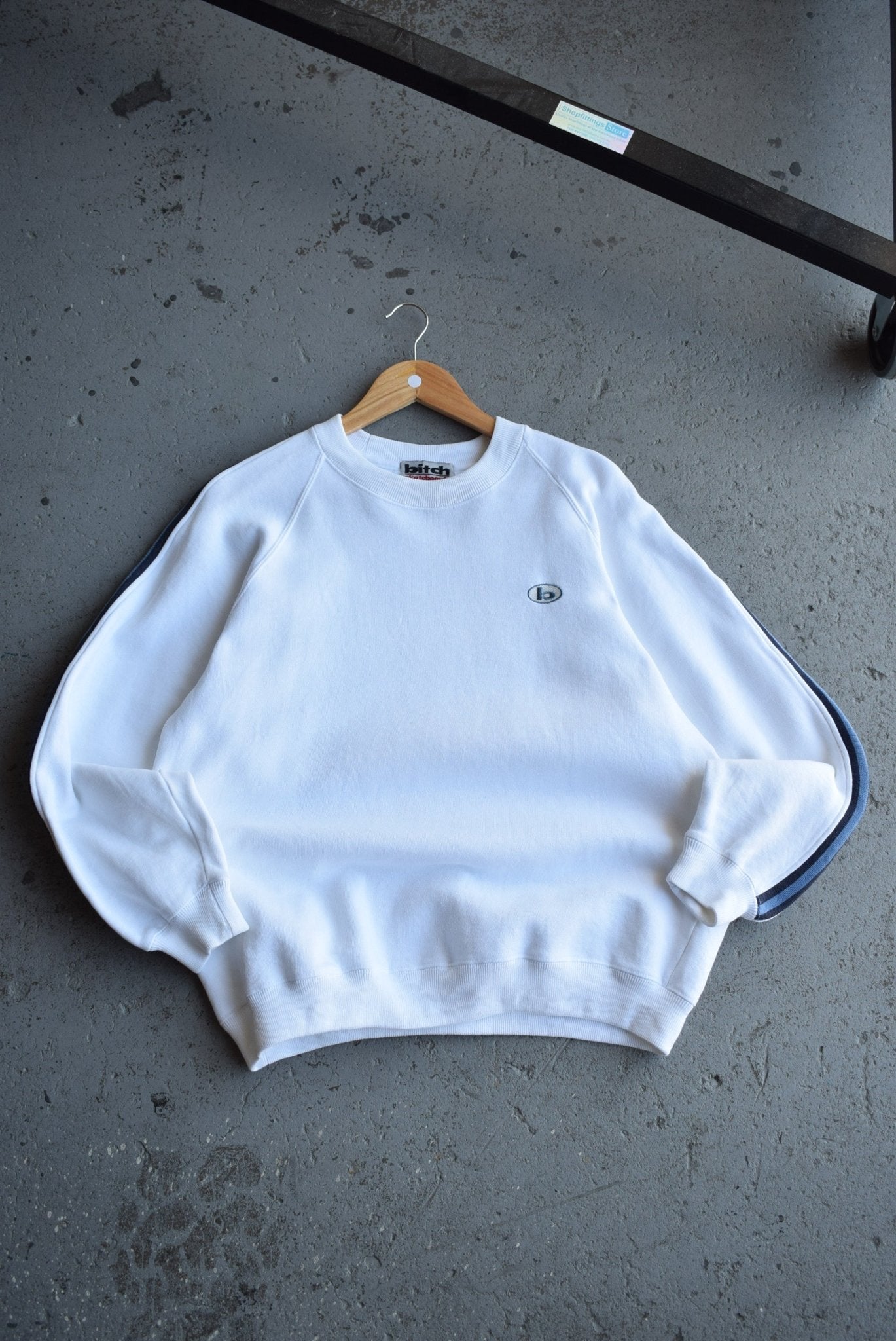 Vintage Bitch Skateboards Classic Logo Embroidered Crewneck (S/M) - Retrospective Store