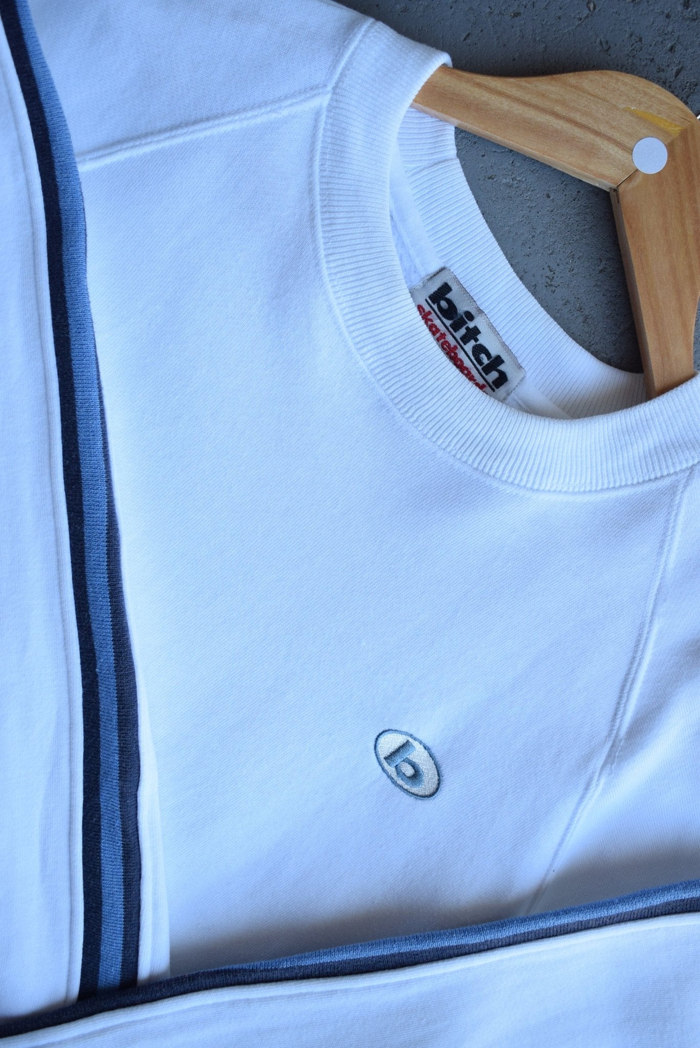 Vintage Bitch Skateboards Classic Logo Embroidered Crewneck (S/M) - Retrospective Store